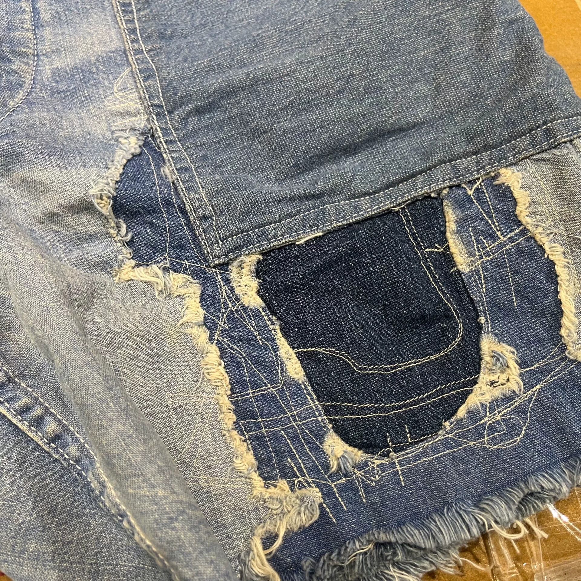 RRL Ralph Lauren rrl patchwork denim shorts by ralph lauren Size US 30 / EU 46 - 7 Thumbnail