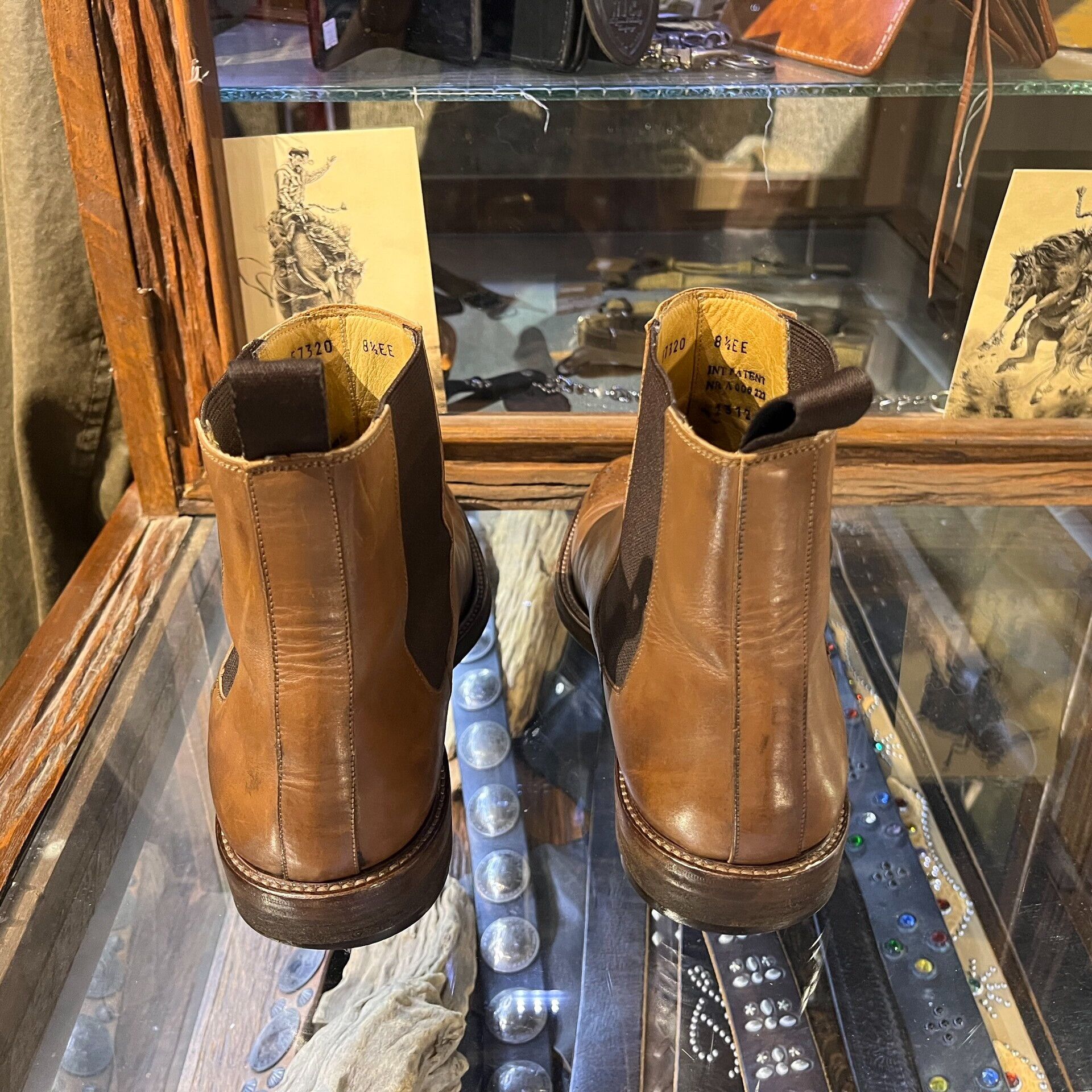 RRL Ralph Lauren brown chelsea boots with brogue detailing Size US 8.5 / EU 41-42 - 3 Thumbnail