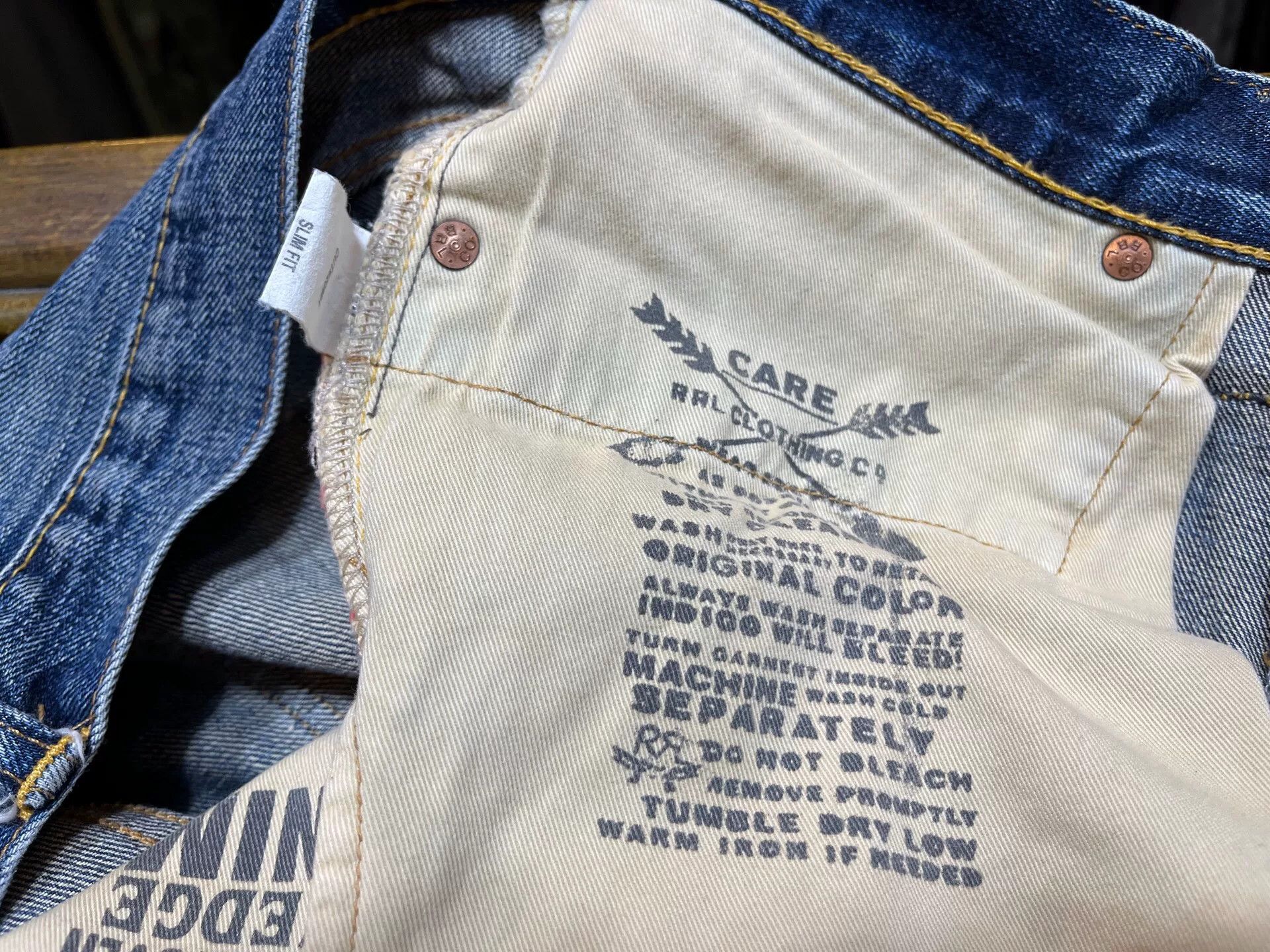 RRL Ralph Lauren distressed low-rise denim pants by RRL Size US 31 - 6 Thumbnail