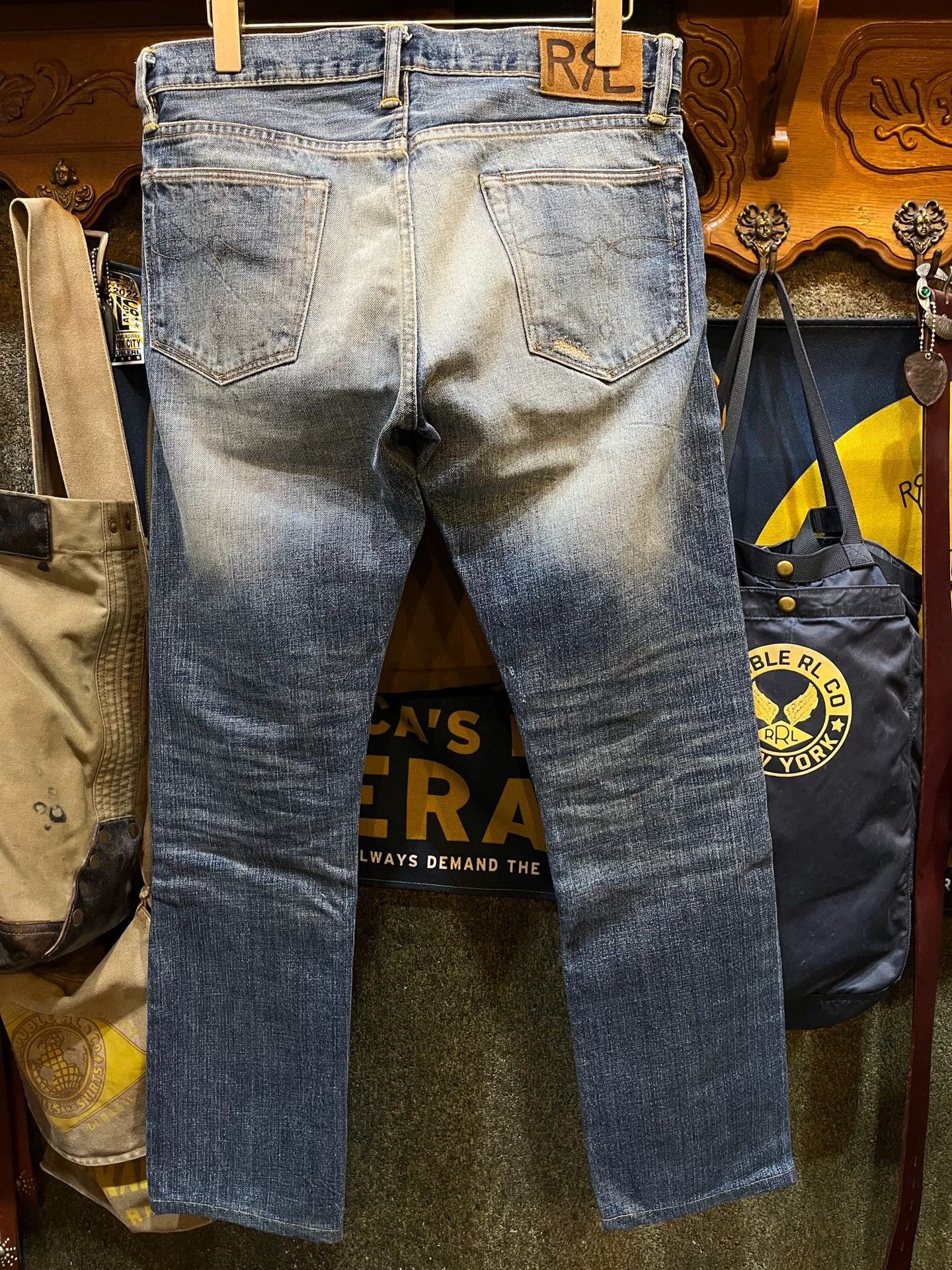 RRL Ralph Lauren distressed low-rise denim pants by RRL Size US 31 - 2 Thumbnail