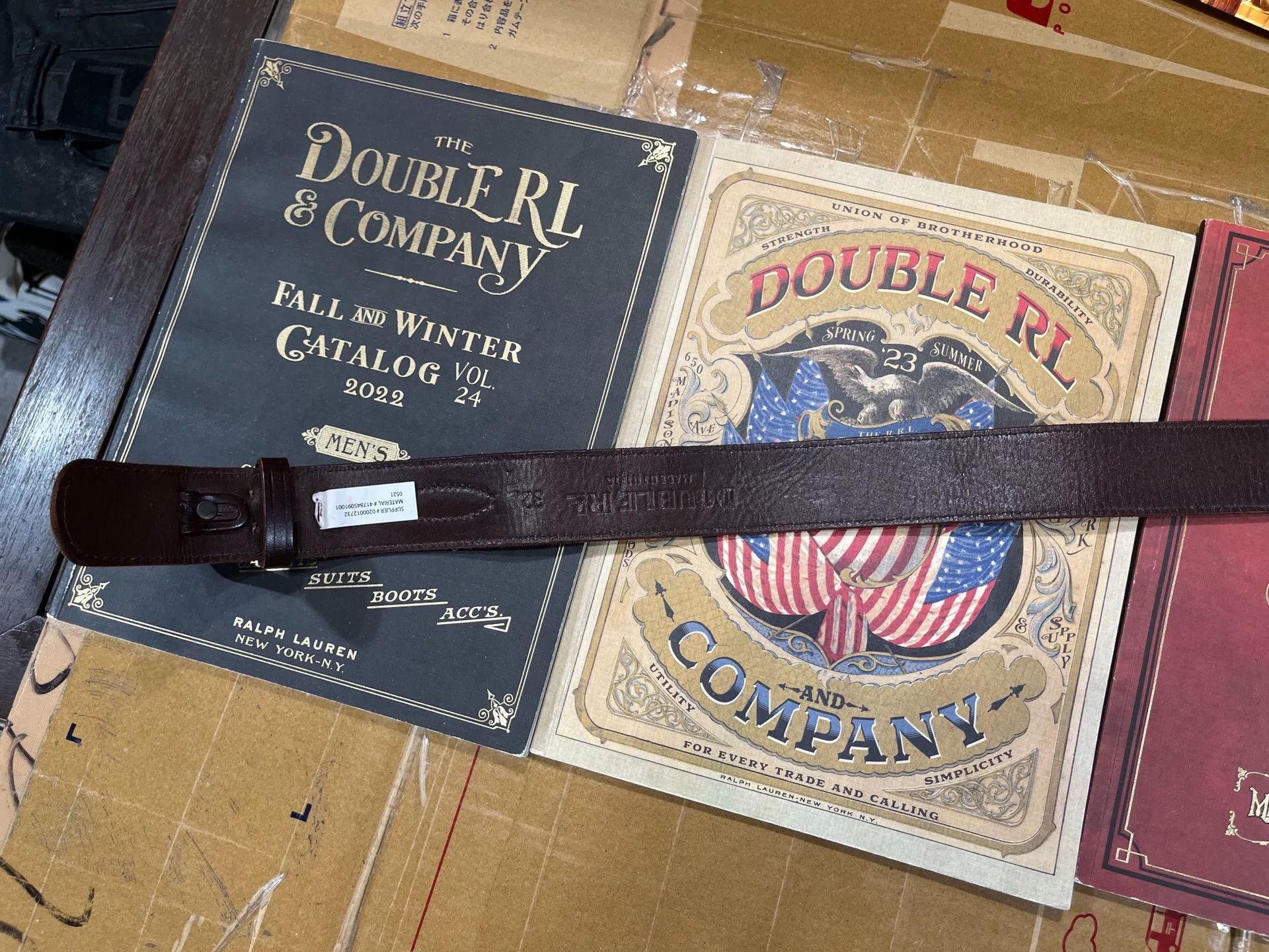 RRL Ralph Lauren rrl leather ranger belt by ralph lauren Size ONE SIZE - 7 Thumbnail