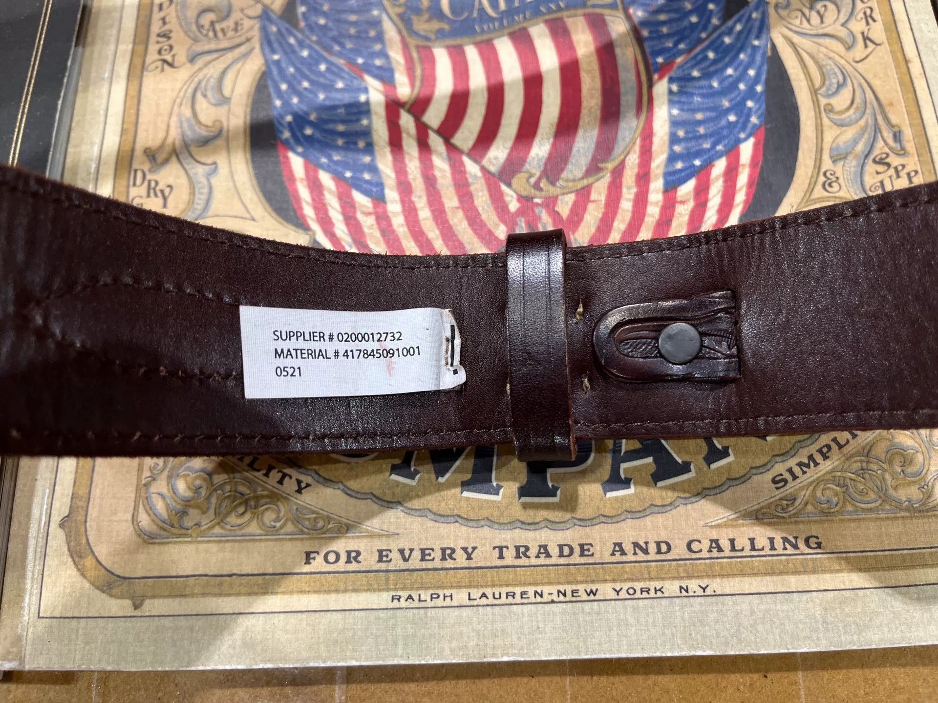 RRL Ralph Lauren rrl leather ranger belt by ralph lauren Size ONE SIZE - 6 Thumbnail