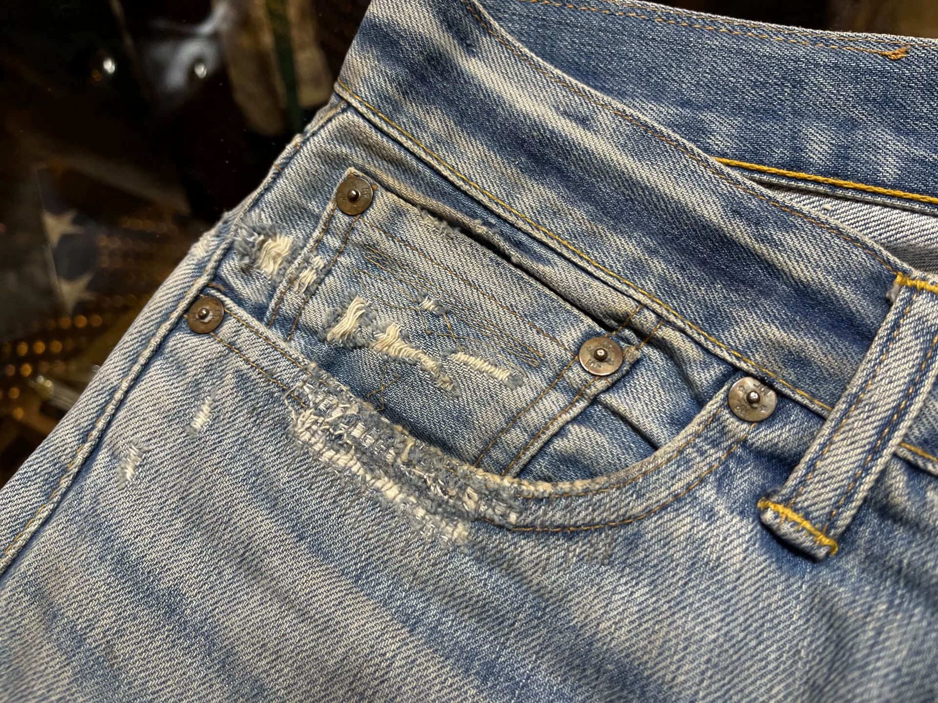 RRL Ralph Lauren vintage distressed denim jeans by RRL Size US 29 - 4 Thumbnail