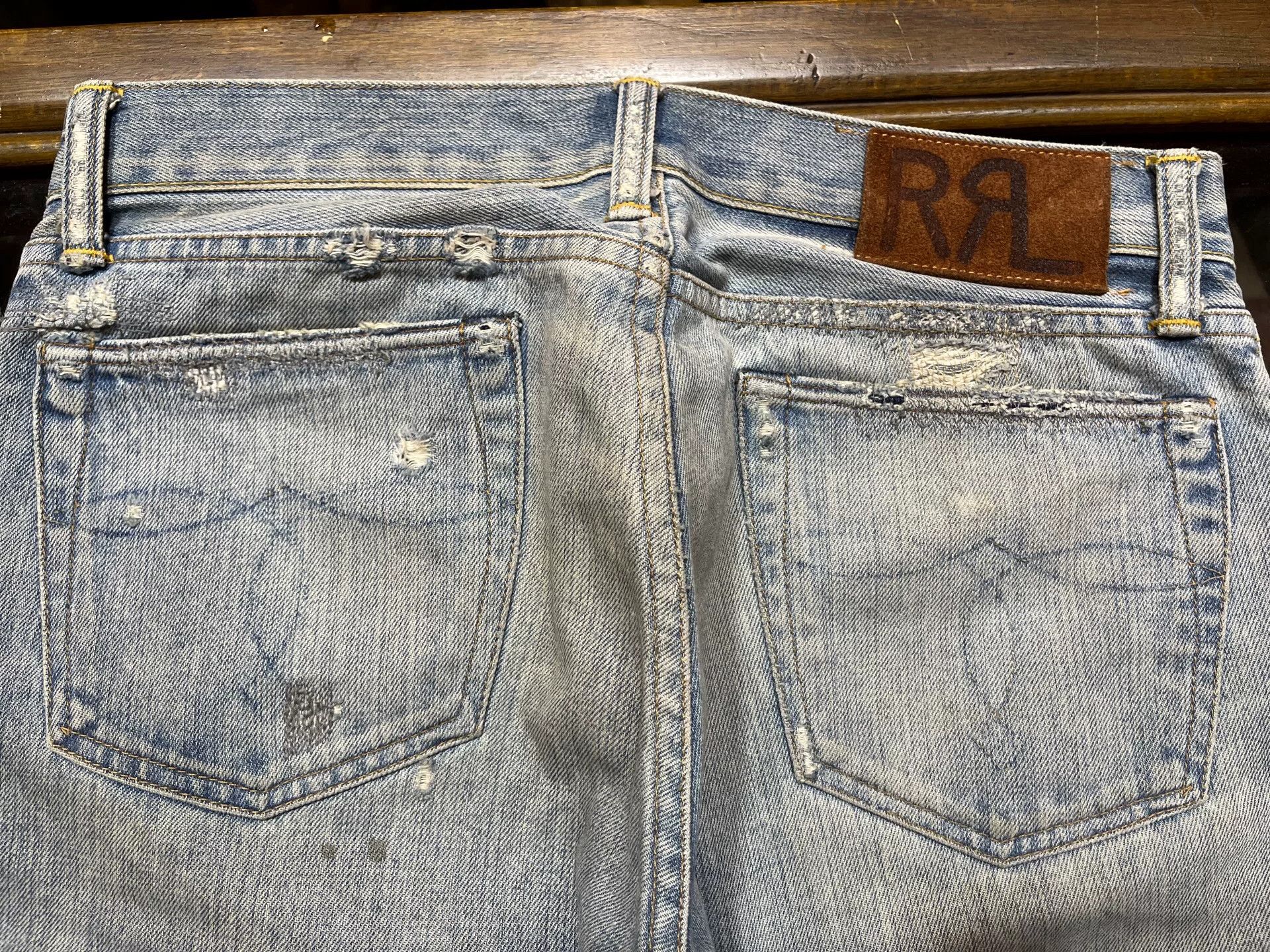 RRL Ralph Lauren vintage distressed denim jeans by RRL Size US 29 - 9 Thumbnail
