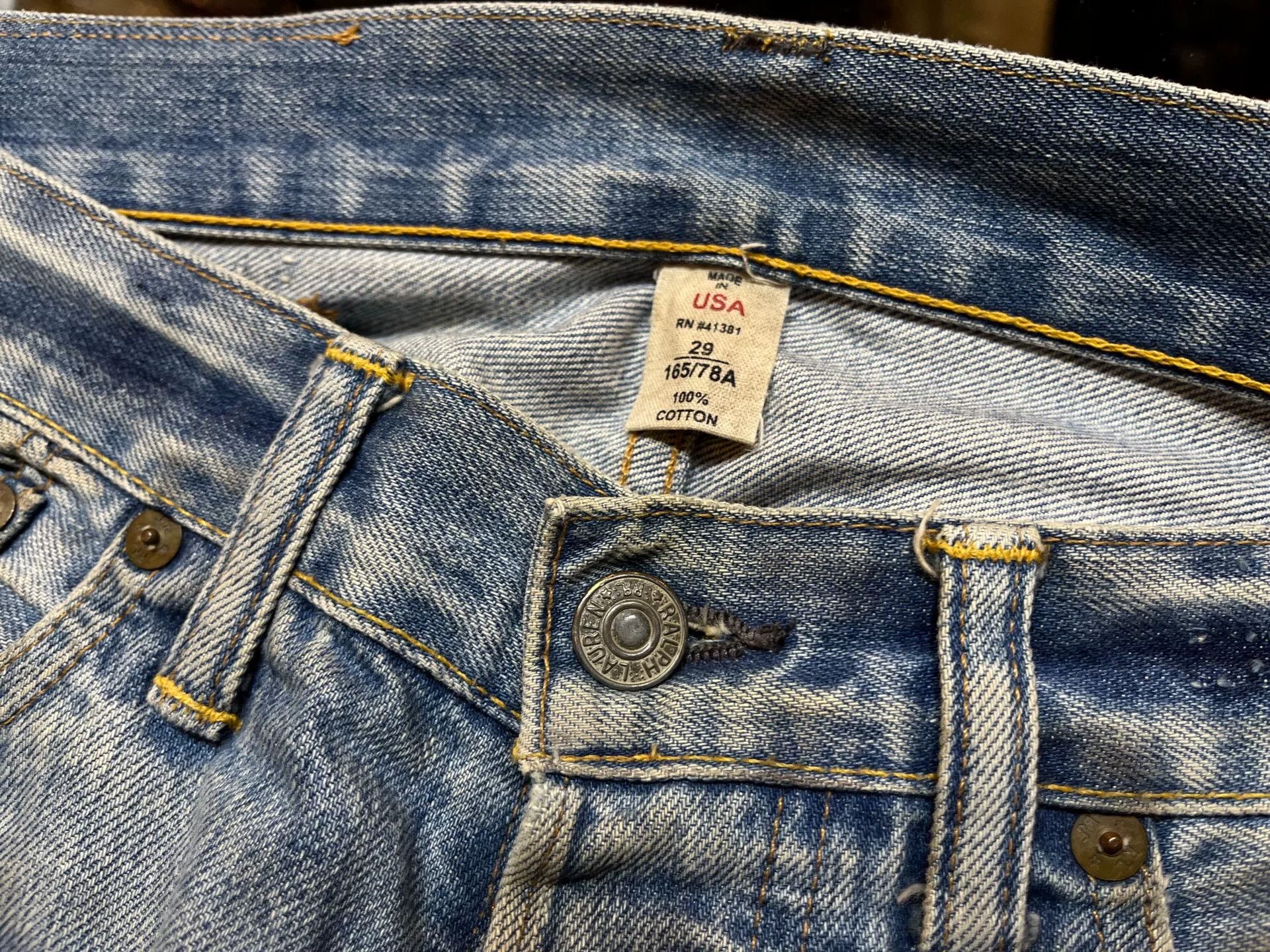 RRL Ralph Lauren vintage distressed denim jeans by RRL Size US 29 - 3 Thumbnail