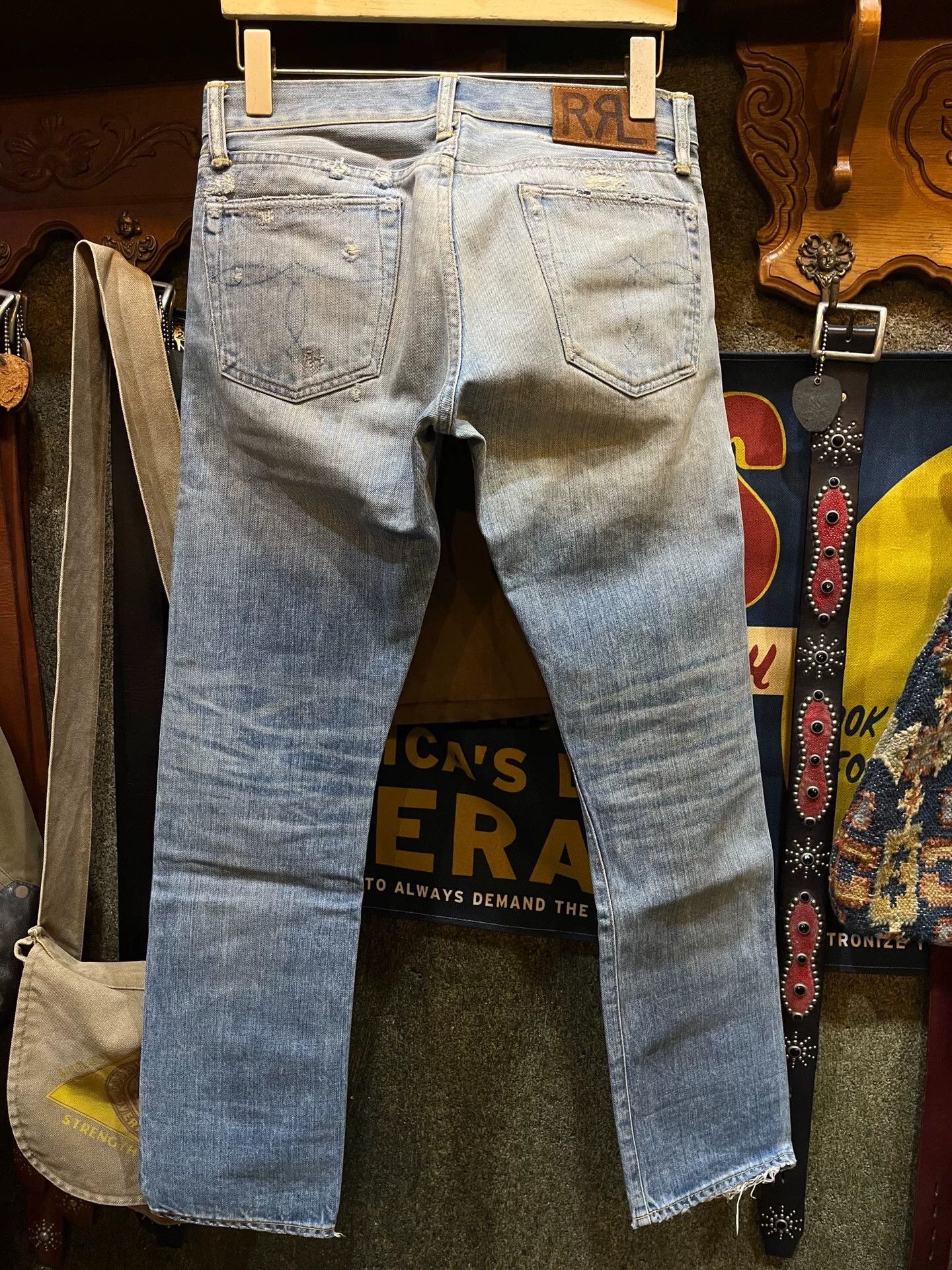 RRL Ralph Lauren vintage distressed denim jeans by RRL Size US 29 - 2 Thumbnail
