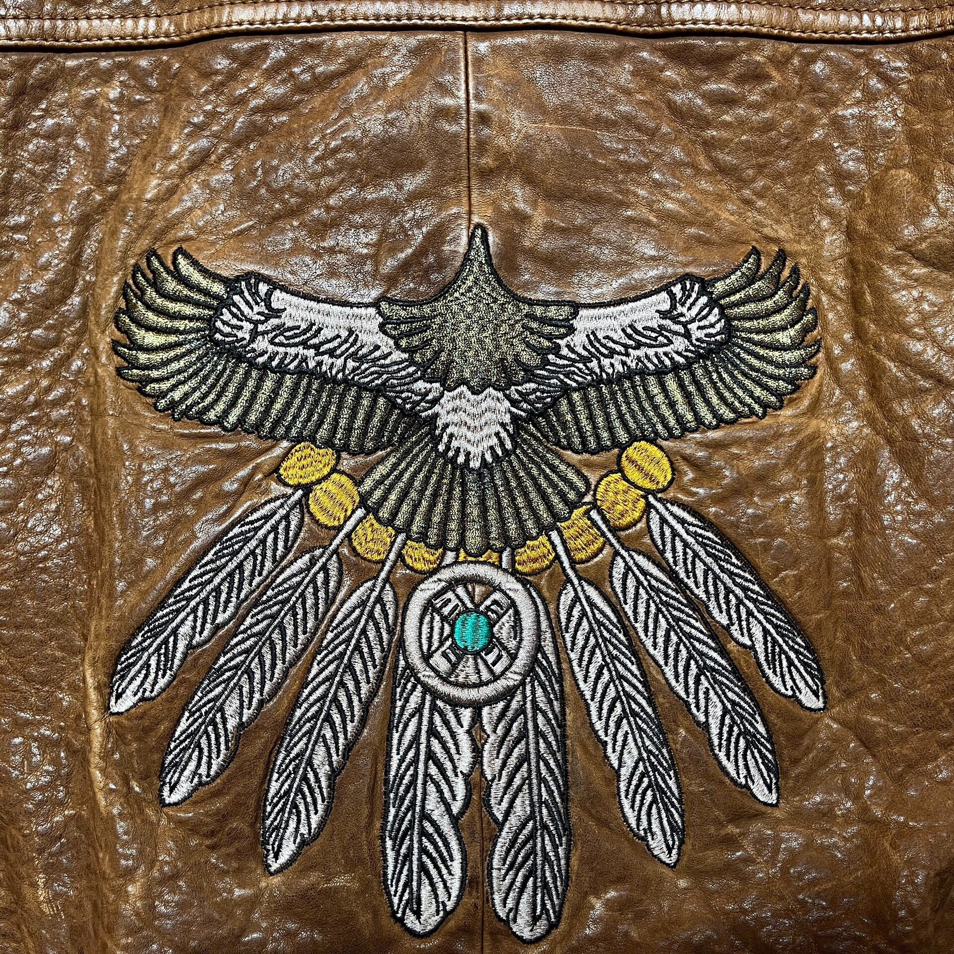 Indian Motorcycle indian leather jacket with beautiful embroidery Size US L / EU 52-54 / 3 - 3 Thumbnail