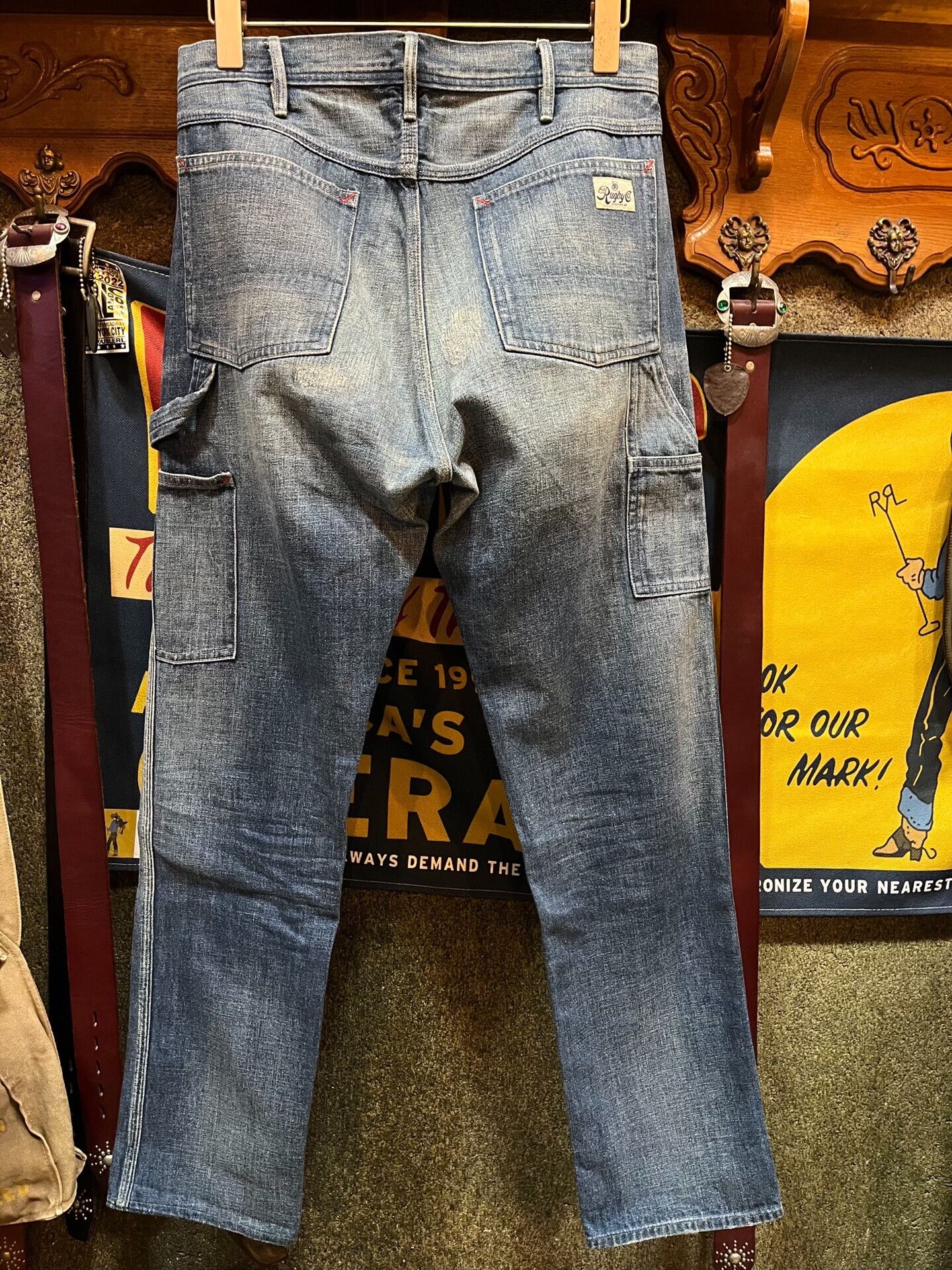RRL Ralph Lauren distressed double rl denim jeans Size US 29 - 2 Thumbnail