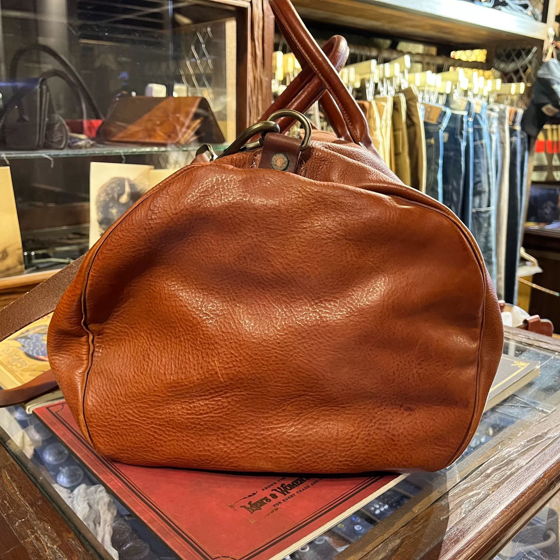 RRL Ralph Lauren rrl leather boston travel bag Size ONE SIZE - 8 Thumbnail