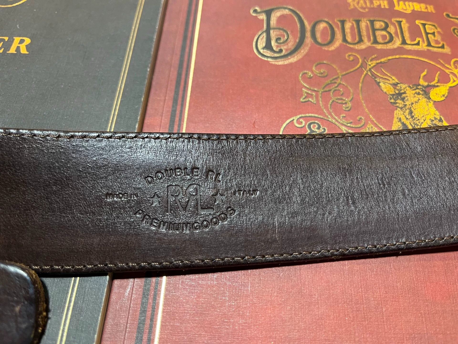 RRL Ralph Lauren vintage rrl leather belt by ralph lauren Size ONE SIZE - 5 Thumbnail