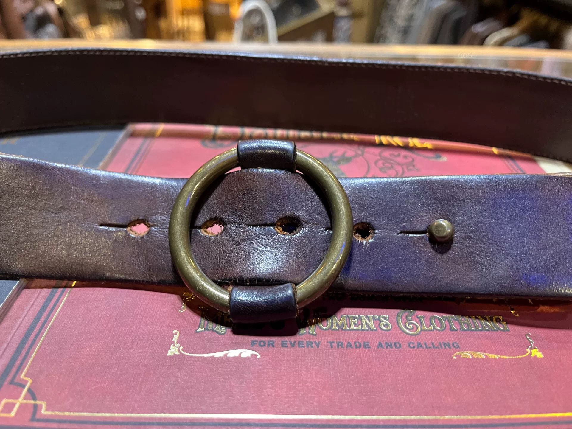 RRL Ralph Lauren vintage rrl leather belt by ralph lauren Size ONE SIZE - 3 Thumbnail