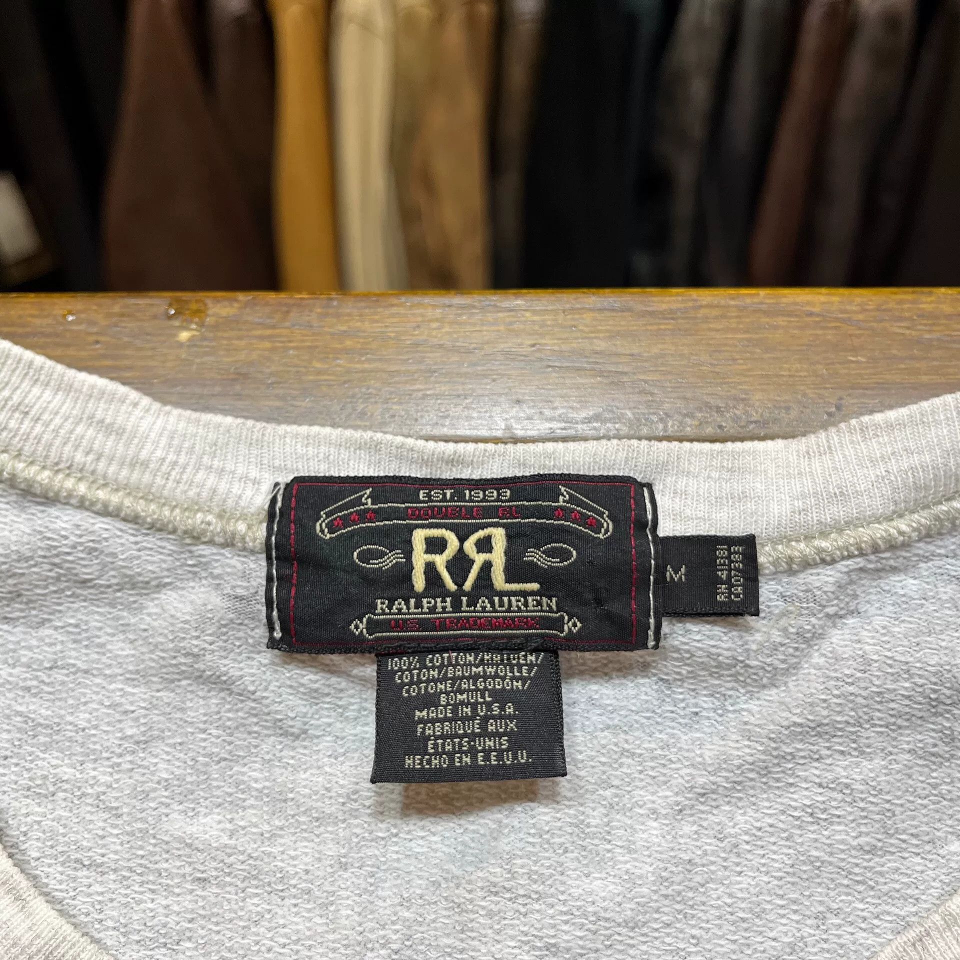 RRL Ralph Lauren gray long sleeve sweatshirt by double rl Size US M / EU 48-50 / 2 - 3 Thumbnail