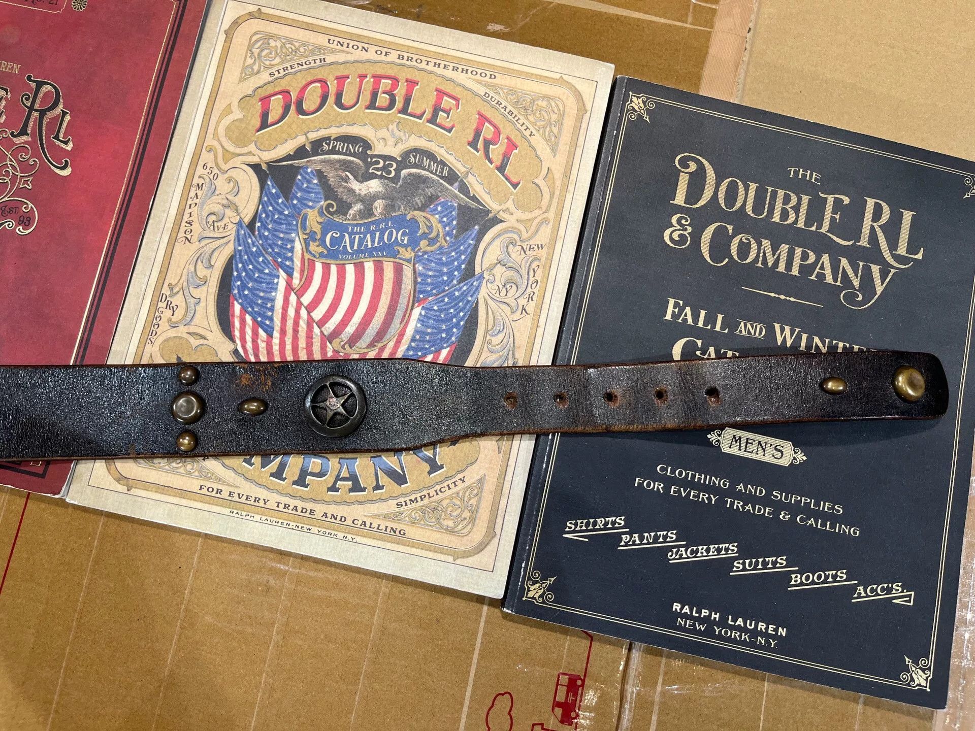 RRL Ralph Lauren vintage rrl leather belt from ralph lauren Size ONE SIZE - 5 Thumbnail