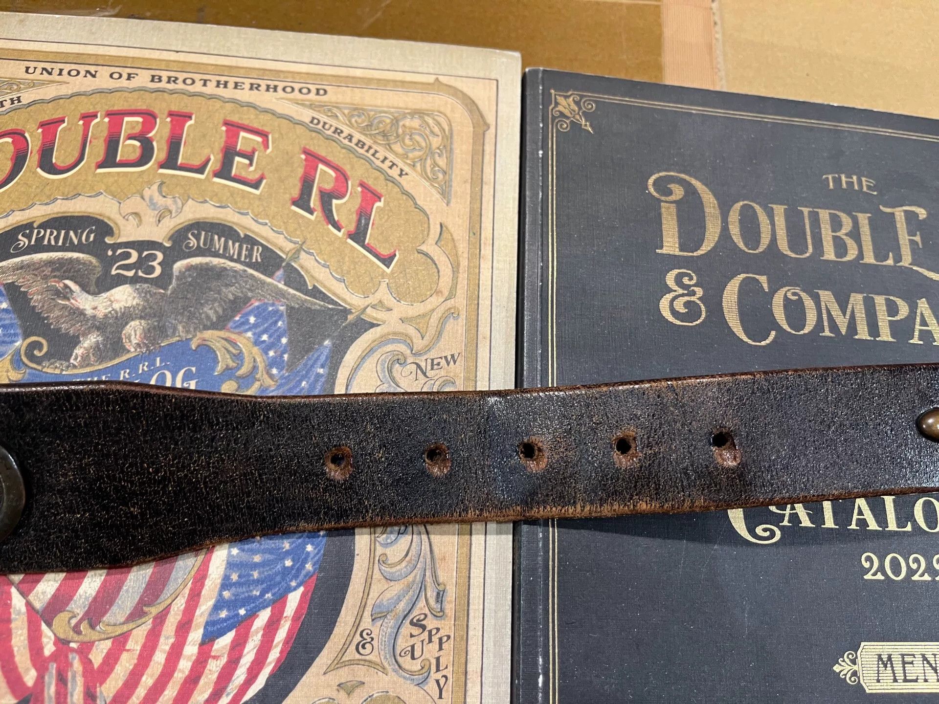RRL Ralph Lauren vintage rrl leather belt from ralph lauren Size ONE SIZE - 6 Thumbnail