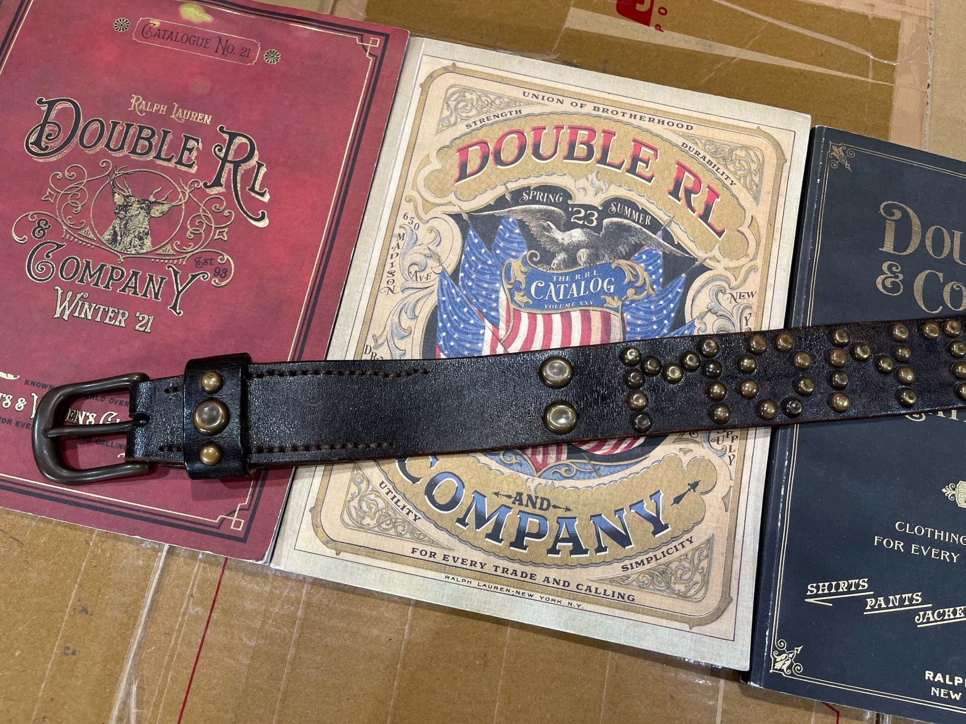 RRL Ralph Lauren vintage rrl leather belt from ralph lauren Size ONE SIZE - 3 Thumbnail