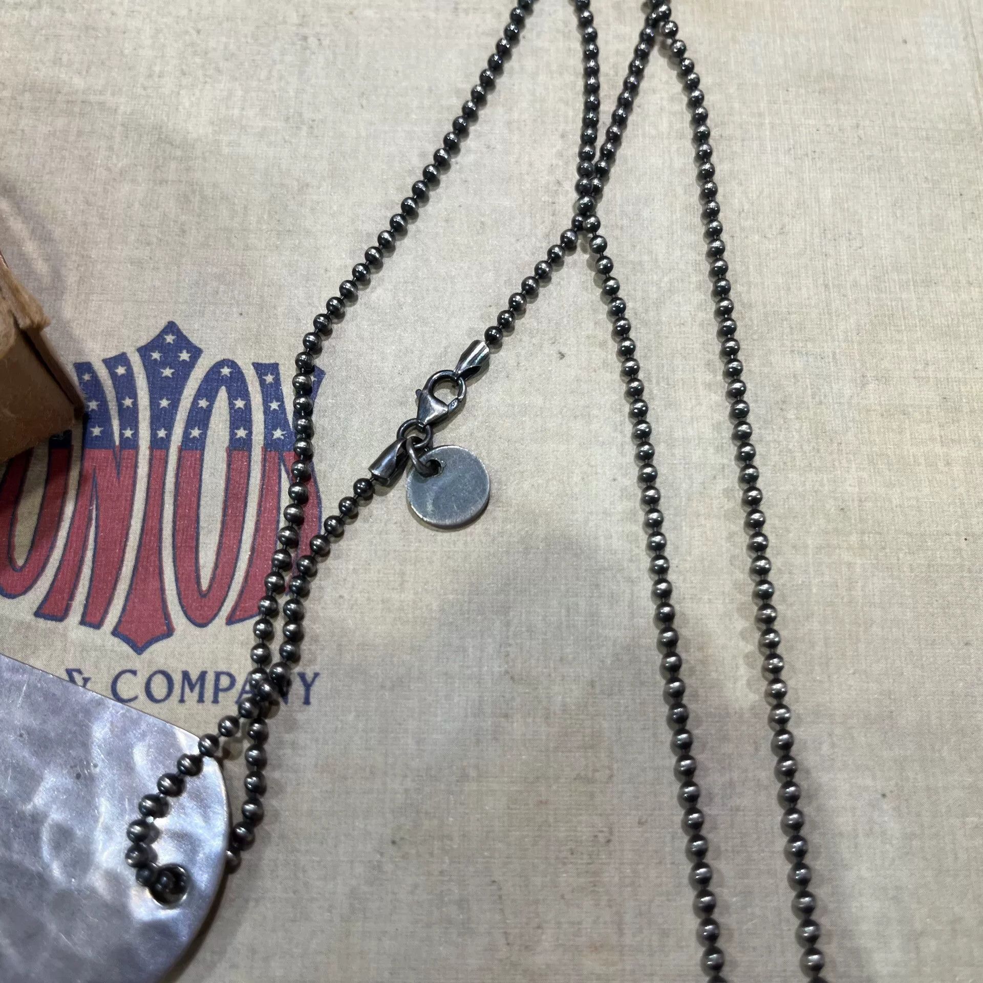 RRL Ralph Lauren rrl silver dog tag necklace accessory Size ONE SIZE - 5 Thumbnail