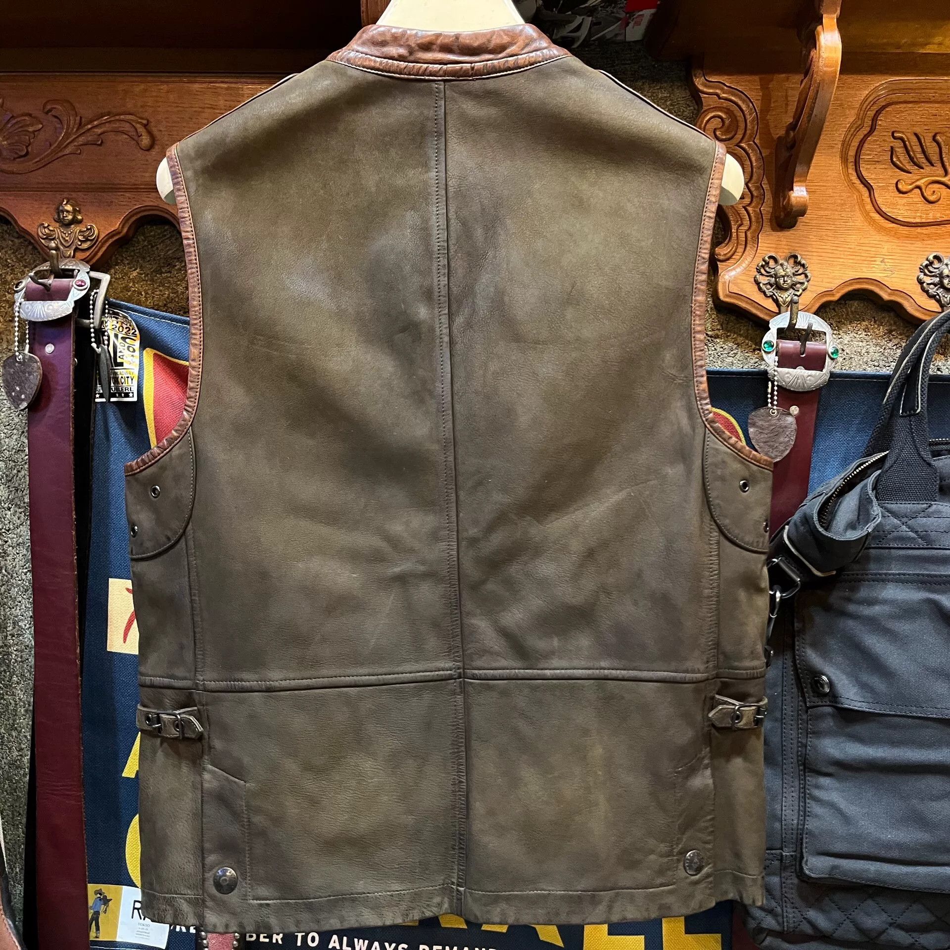 RRL Ralph Lauren rrl leather hunting vest by Ralph Lauren Size US M / EU 48-50 / 2 - 2 Thumbnail