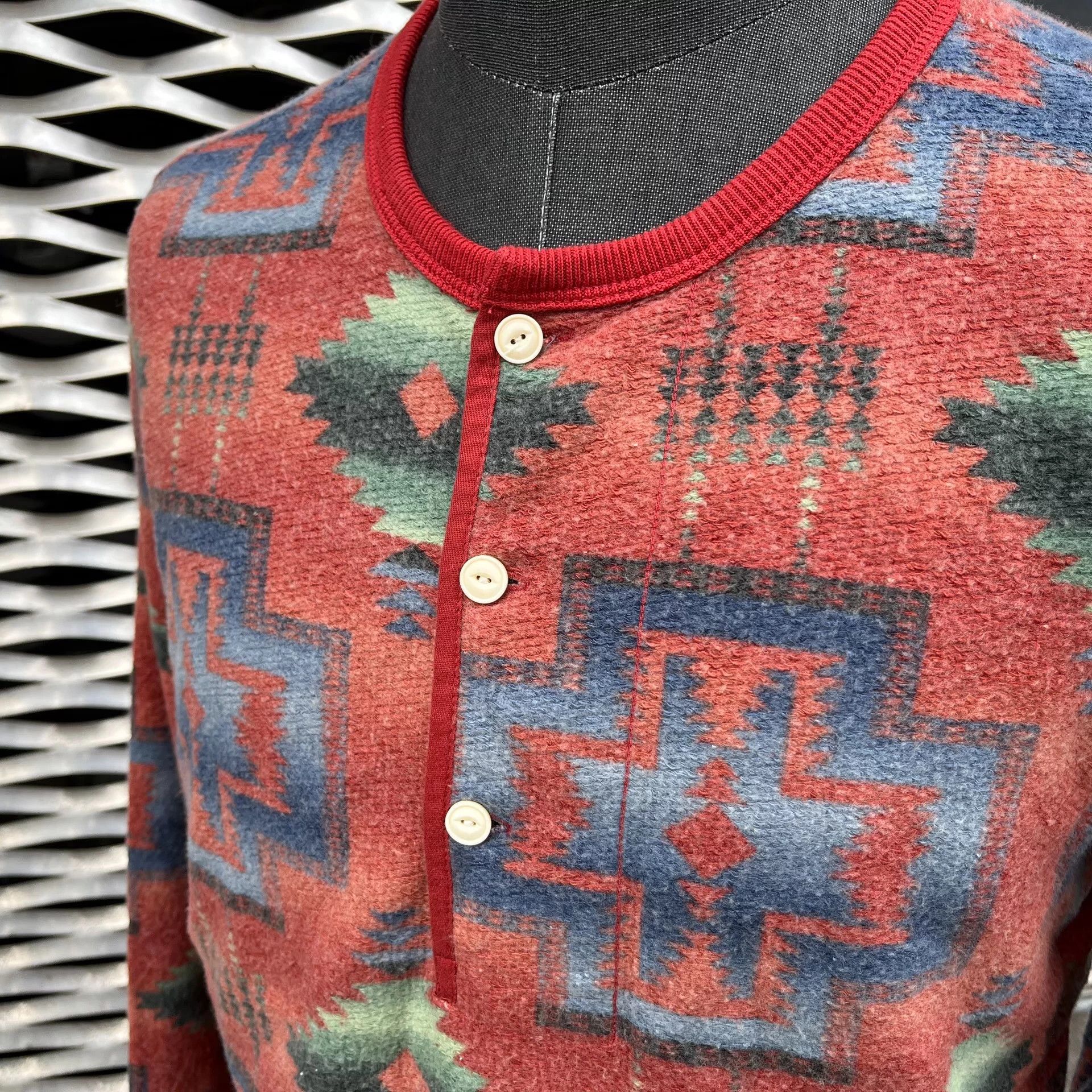 RRL Ralph Lauren southwestern henley shirt by ralph lauren Size US L / EU 52-54 / 3 - 2 Thumbnail