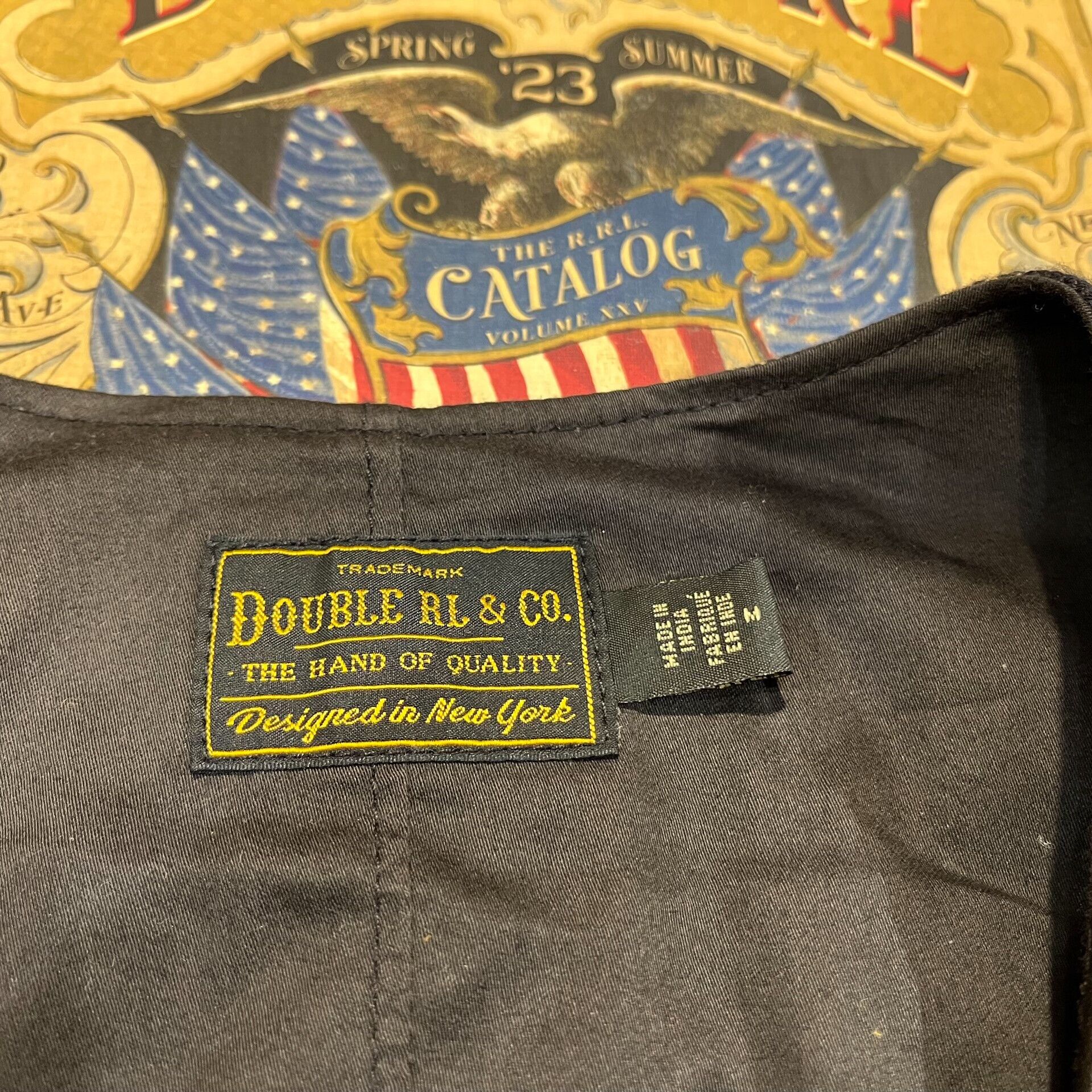 RRL Ralph Lauren black leather embossed vest by Ralph Lauren Size US M / EU 48-50 / 2 - 3 Thumbnail