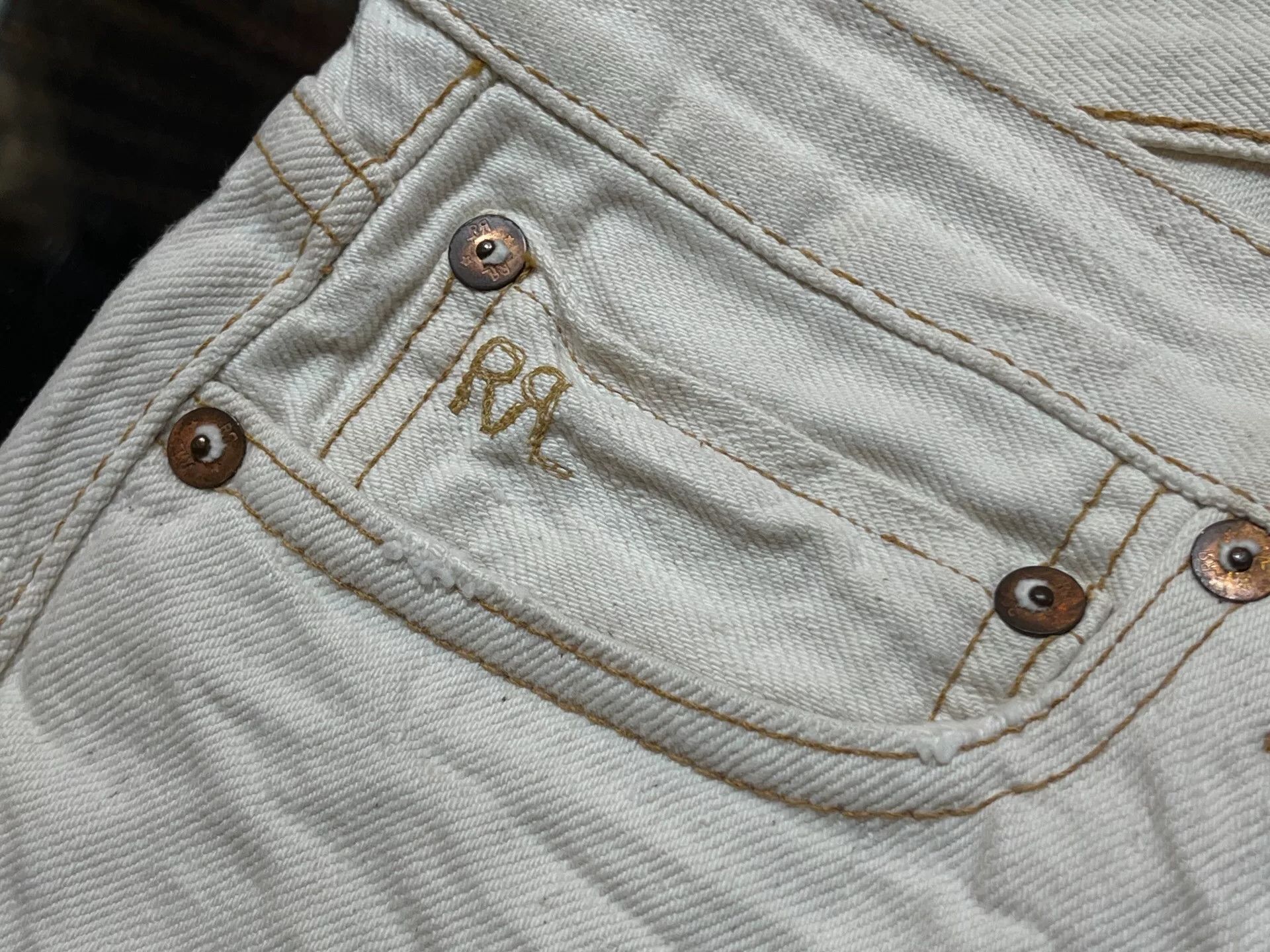 RRL Ralph Lauren white denim jeans by ralph lauren Size 26" / US 2 / IT 38 - 4 Thumbnail