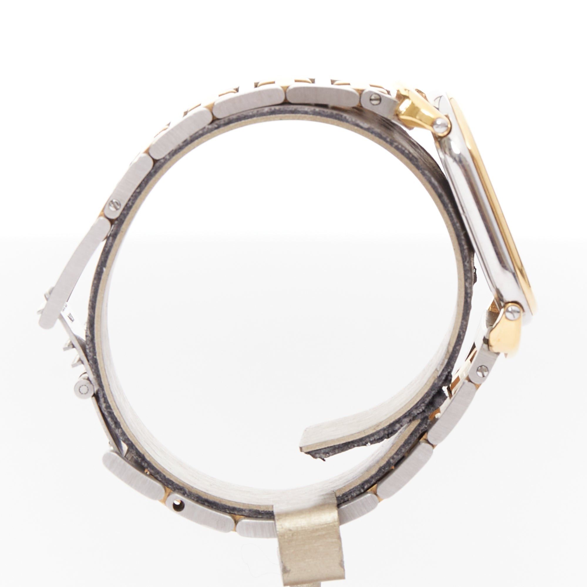 Hermes HERMES Rallye two-tone stainless steel gold plated saddle handle oval quartz watch Size ONE SIZE - 3 Thumbnail