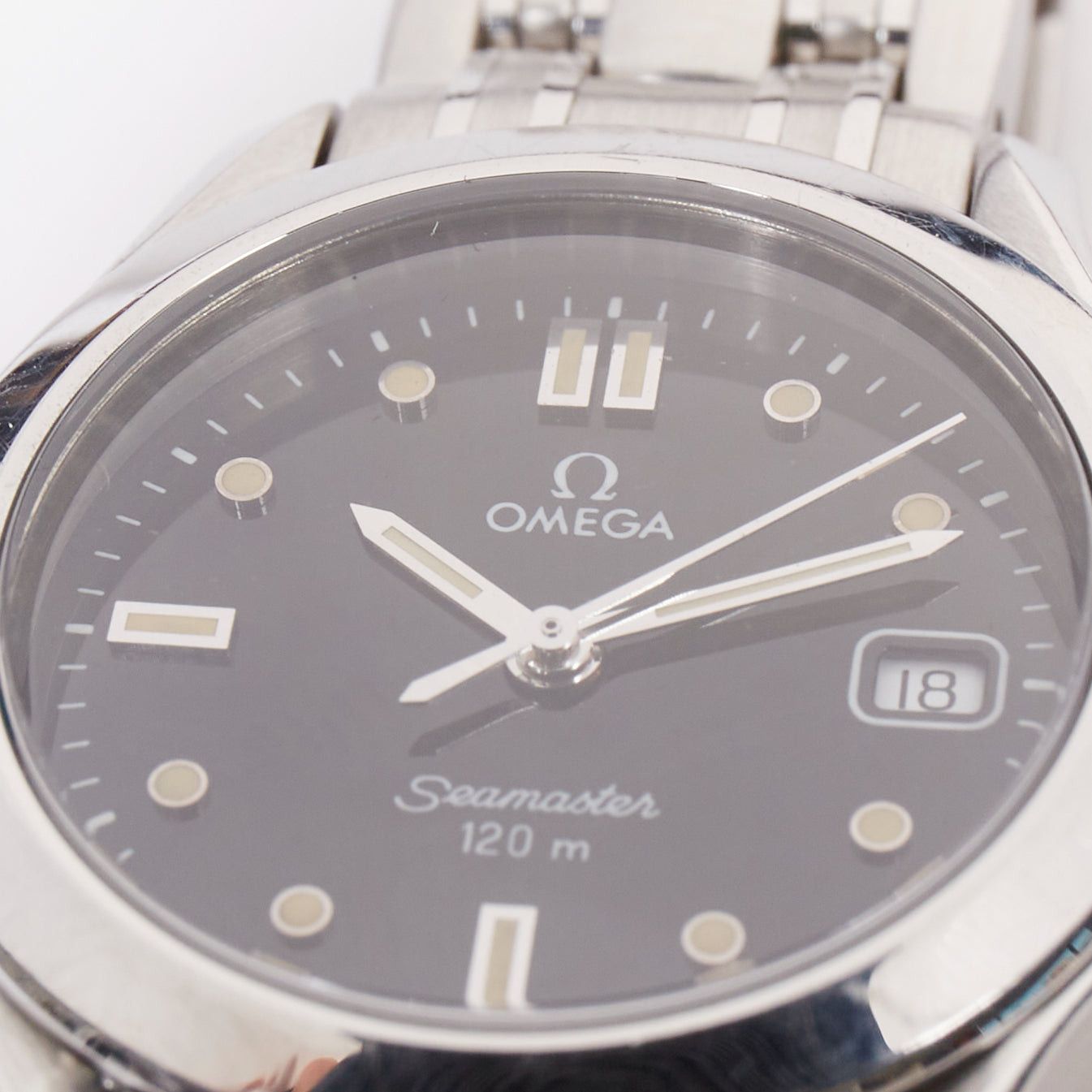 Omega OMEGA Vintage Seamaster 120M stainless steel black dial quartz sports watch Size ONE SIZE - 2 Thumbnail