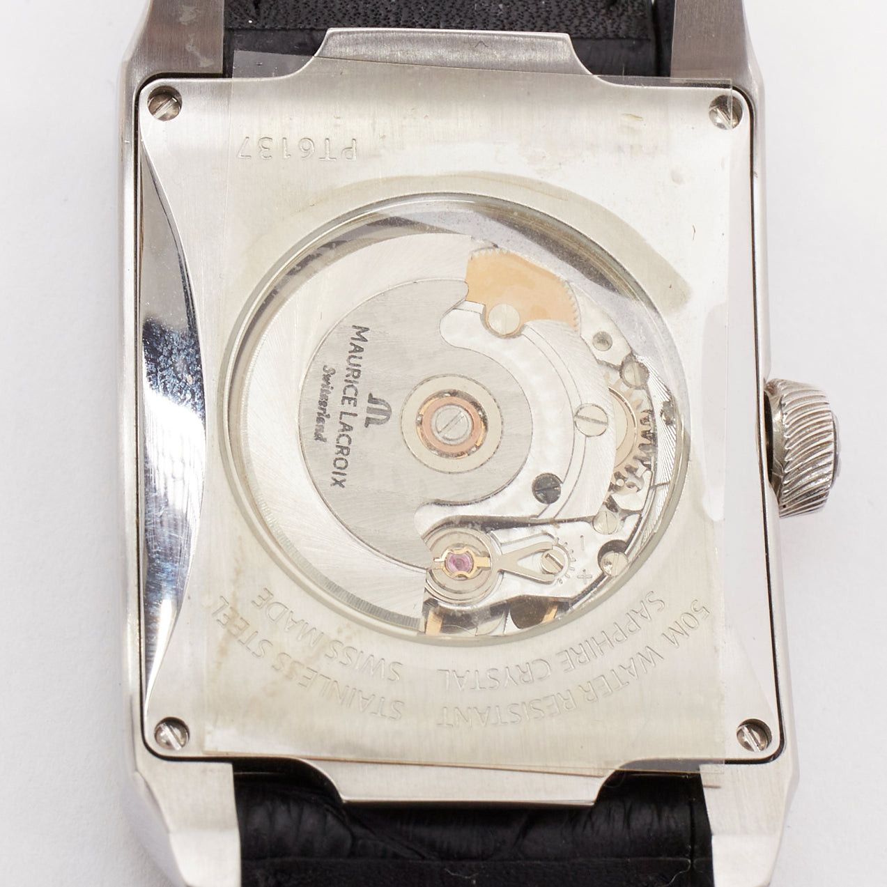 Maurice Lacroix MAURICE LACROIX Pontos XL Rectangulaire Day Date stainless steel black dial rectangular watch Size ONE SIZE - 8 Thumbnail