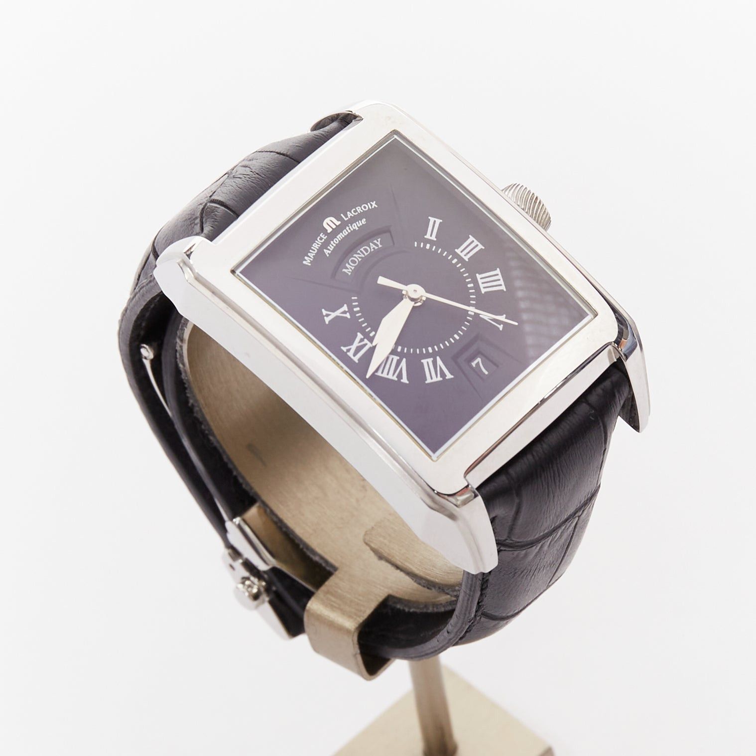 Maurice Lacroix MAURICE LACROIX Pontos XL Rectangulaire Day Date stainless steel black dial rectangular watch Size ONE SIZE - 2 Thumbnail