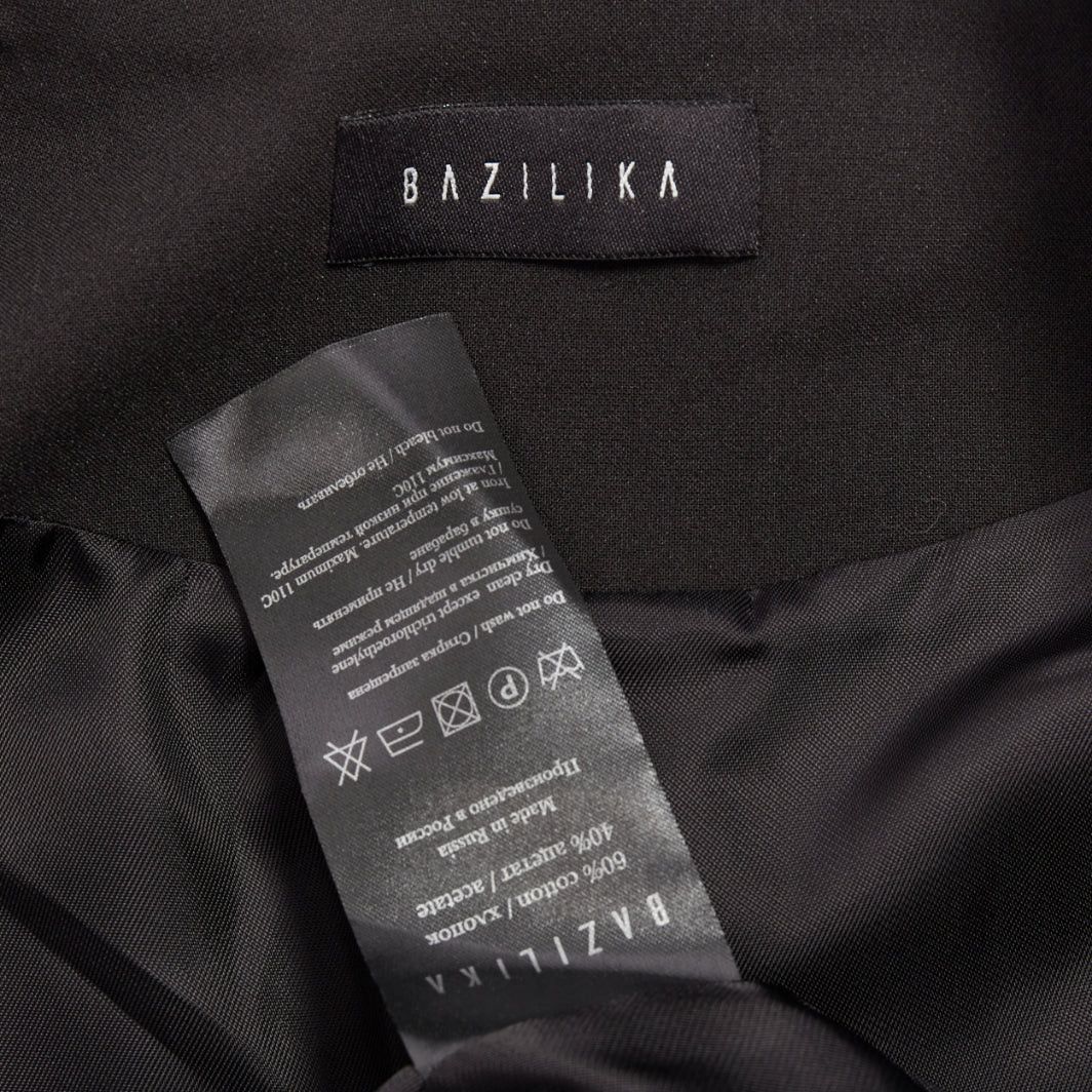Other BAZILICA black cotton blend flap pocket belted oversized singled breasted blazer Size S / US 4 / IT 40 - 9 Thumbnail