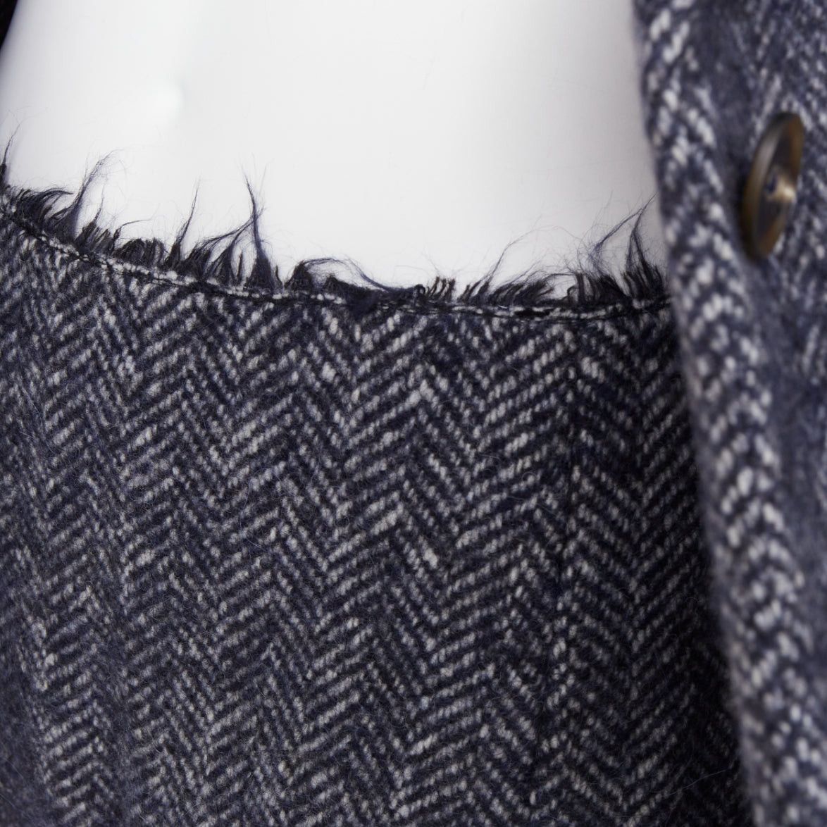 Christopher Esber CHRISTOPHER ESBER Luminary navy herringbone alpaca wool oversizied blazer micro shorts set UK8 S Size S / US 4 / IT 40 - 9 Thumbnail