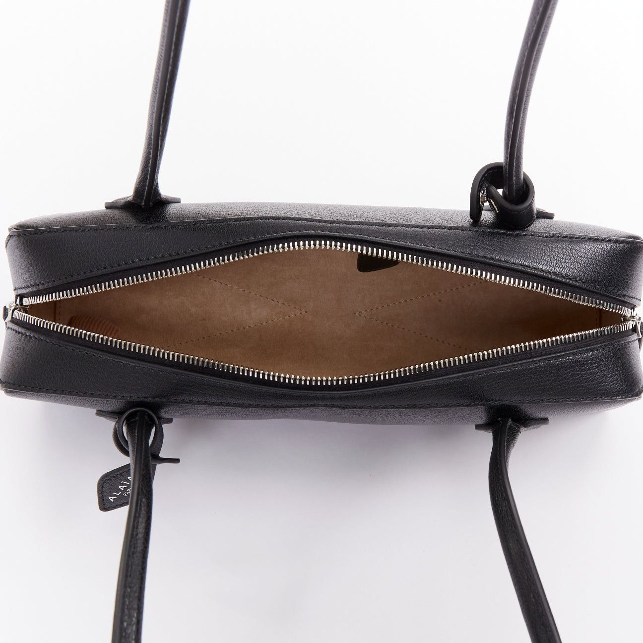 Alaia ALAIA Le Teckel black leather elongated long handle double zip bag Size ONE SIZE - 9 Thumbnail