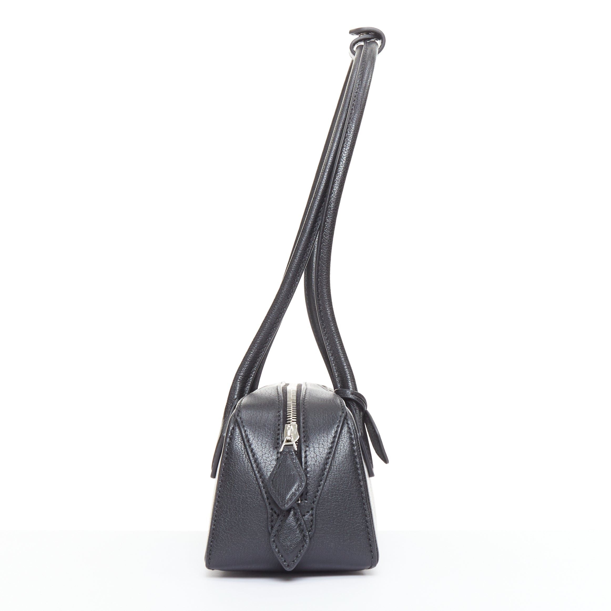 Alaia ALAIA Le Teckel black leather elongated long handle double zip bag Size ONE SIZE - 4 Thumbnail