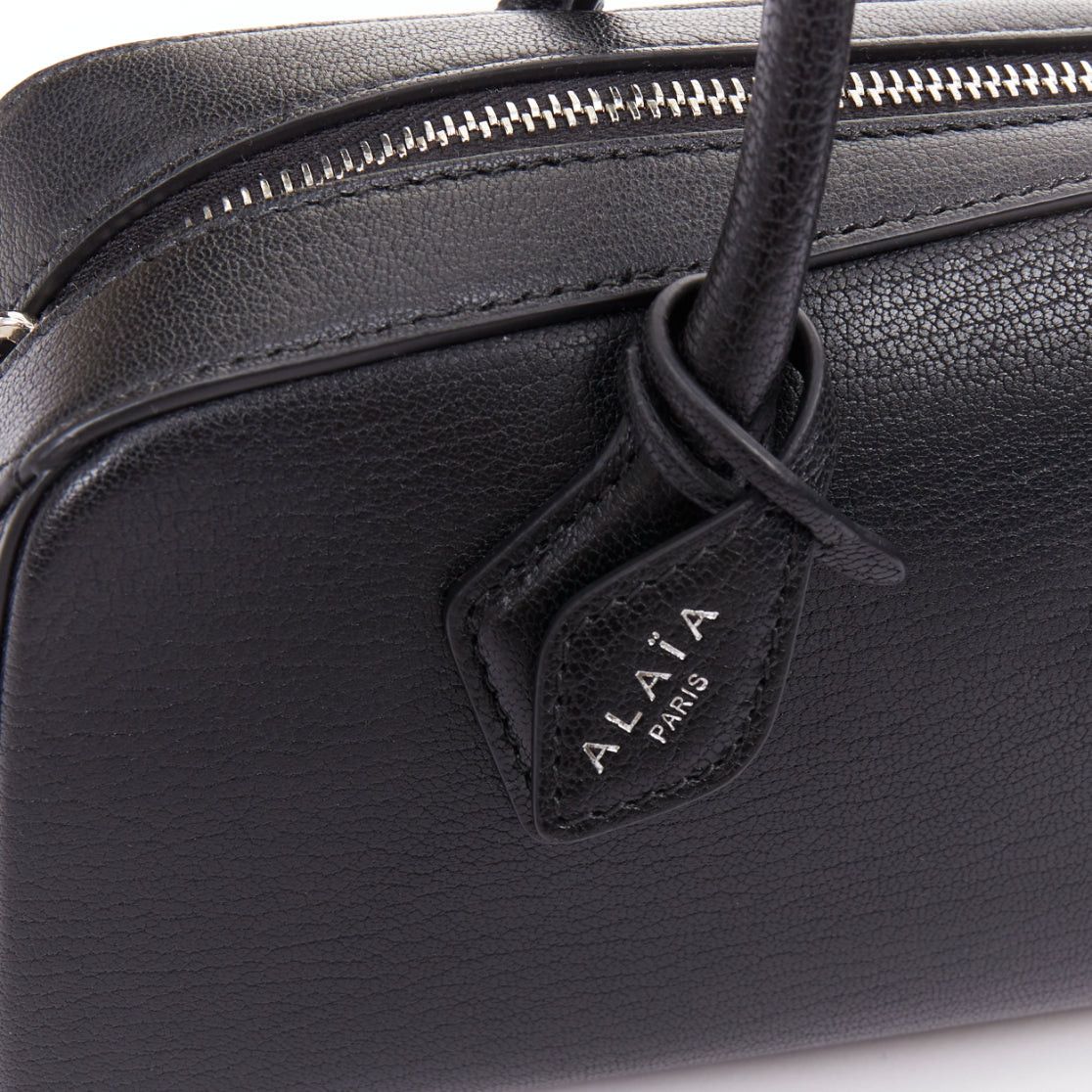 Alaia ALAIA Le Teckel black leather elongated long handle double zip bag Size ONE SIZE - 8 Thumbnail