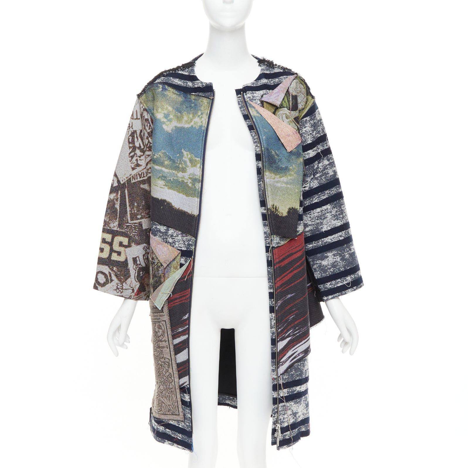 Maison MIHARA YASUHIRO rare MIHARA YASUHIRO colorful cotton blend patchwork jacquard applique jacket IT38 XS Size XS / US 0-2 / IT 36-38 - 3 Thumbnail