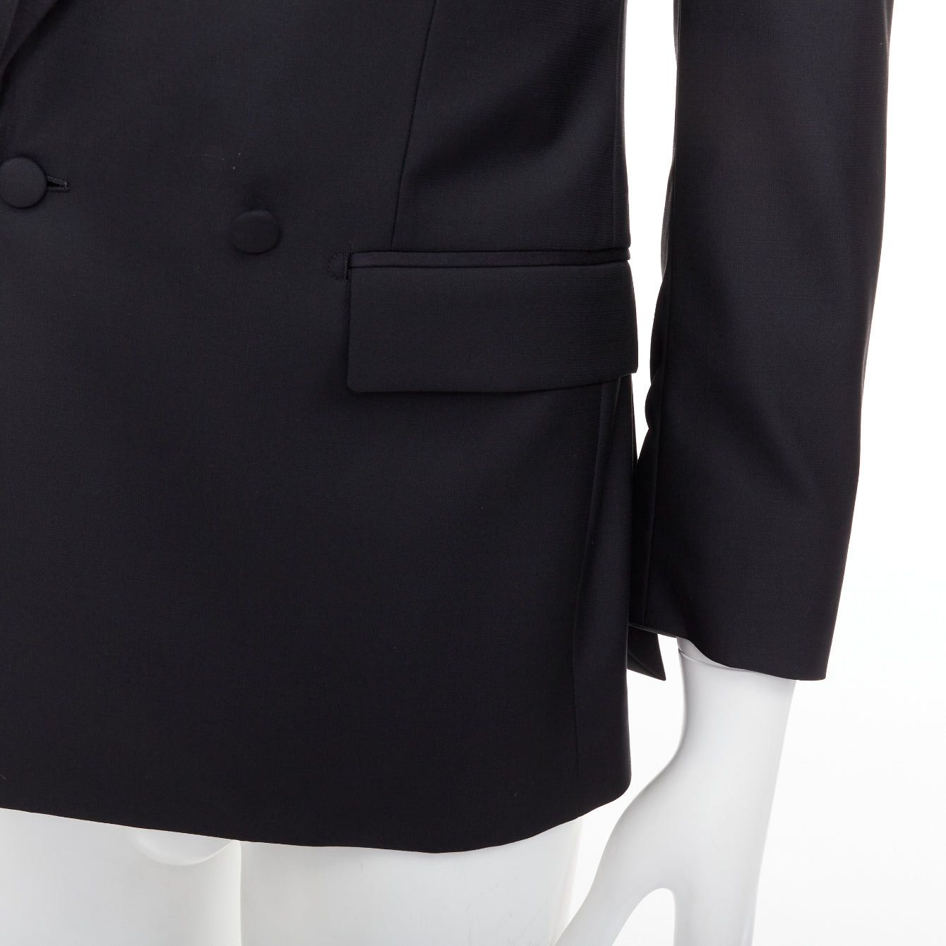 Other HAYWARD black wool mohair peak lapel double breasted tuxedo suit Sz36 XS Size 46R - 9 Thumbnail