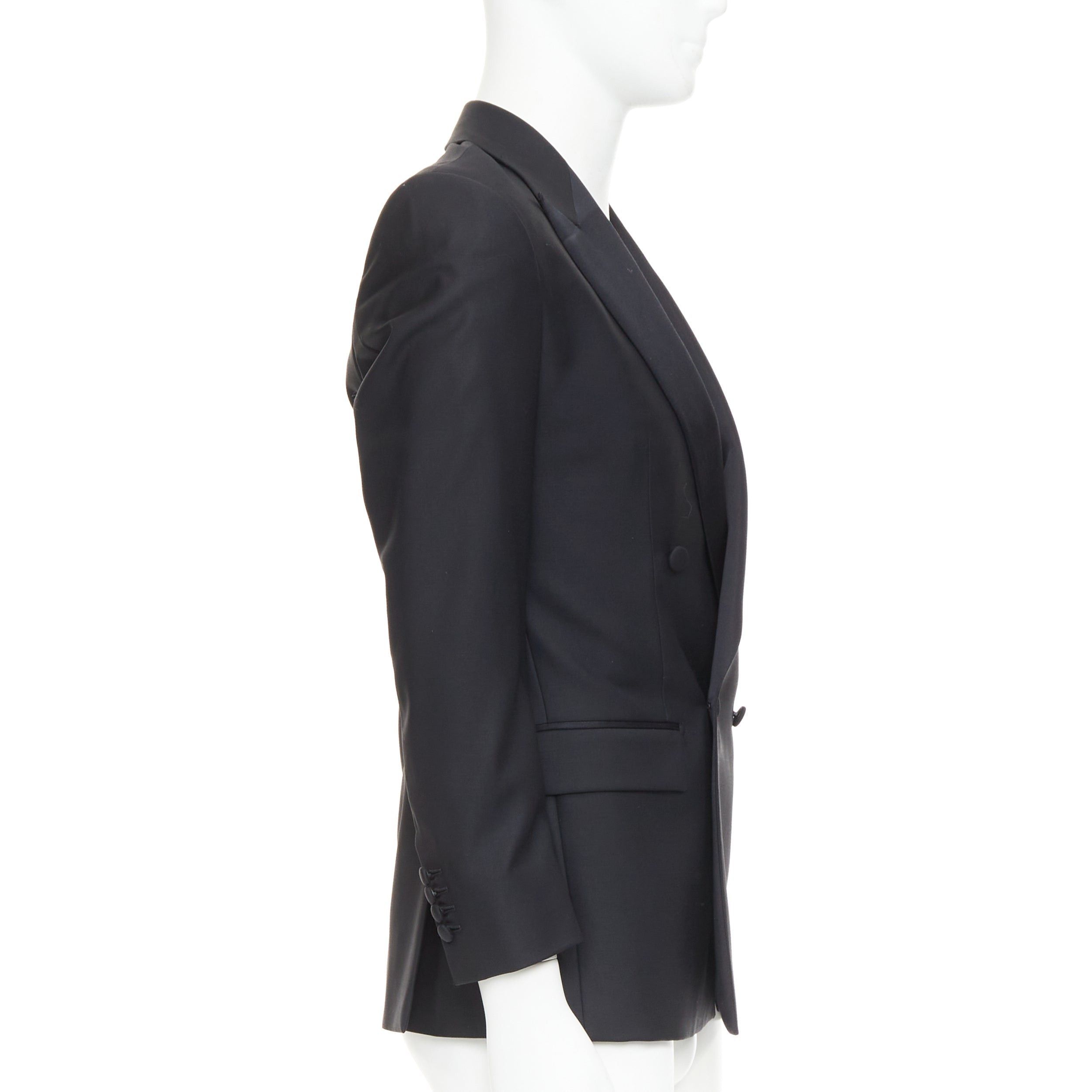 Other HAYWARD black wool mohair peak lapel double breasted tuxedo suit Sz36 XS Size 46R - 5 Thumbnail