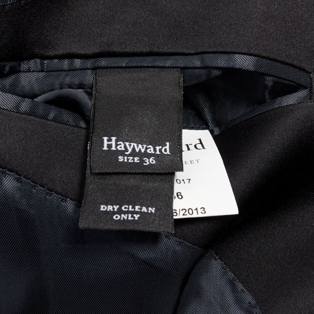 Other HAYWARD black wool mohair peak lapel double breasted tuxedo suit Sz36 XS Size 46R - 10 Thumbnail