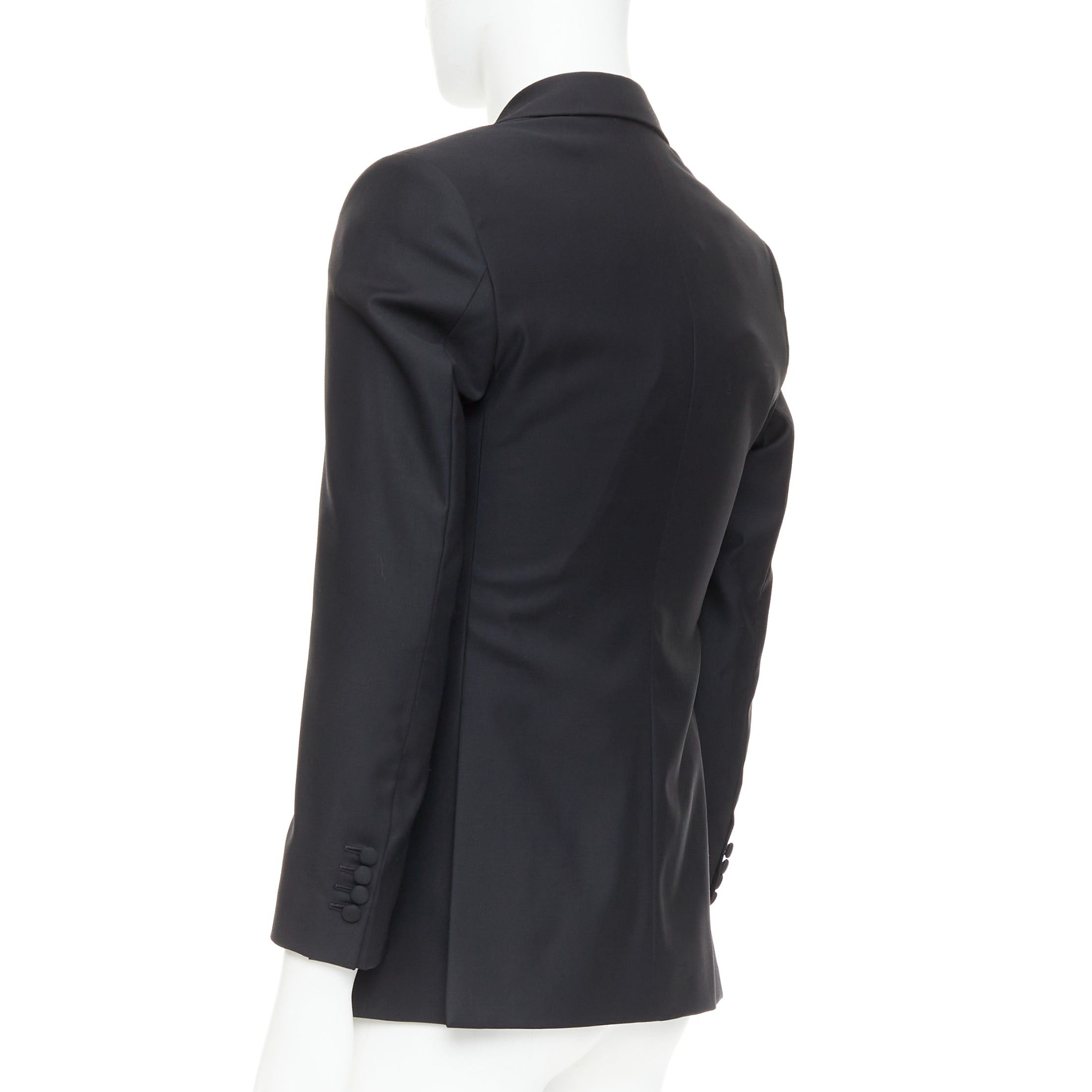Other HAYWARD black wool mohair peak lapel double breasted tuxedo suit Sz36 XS Size 46R - 7 Thumbnail