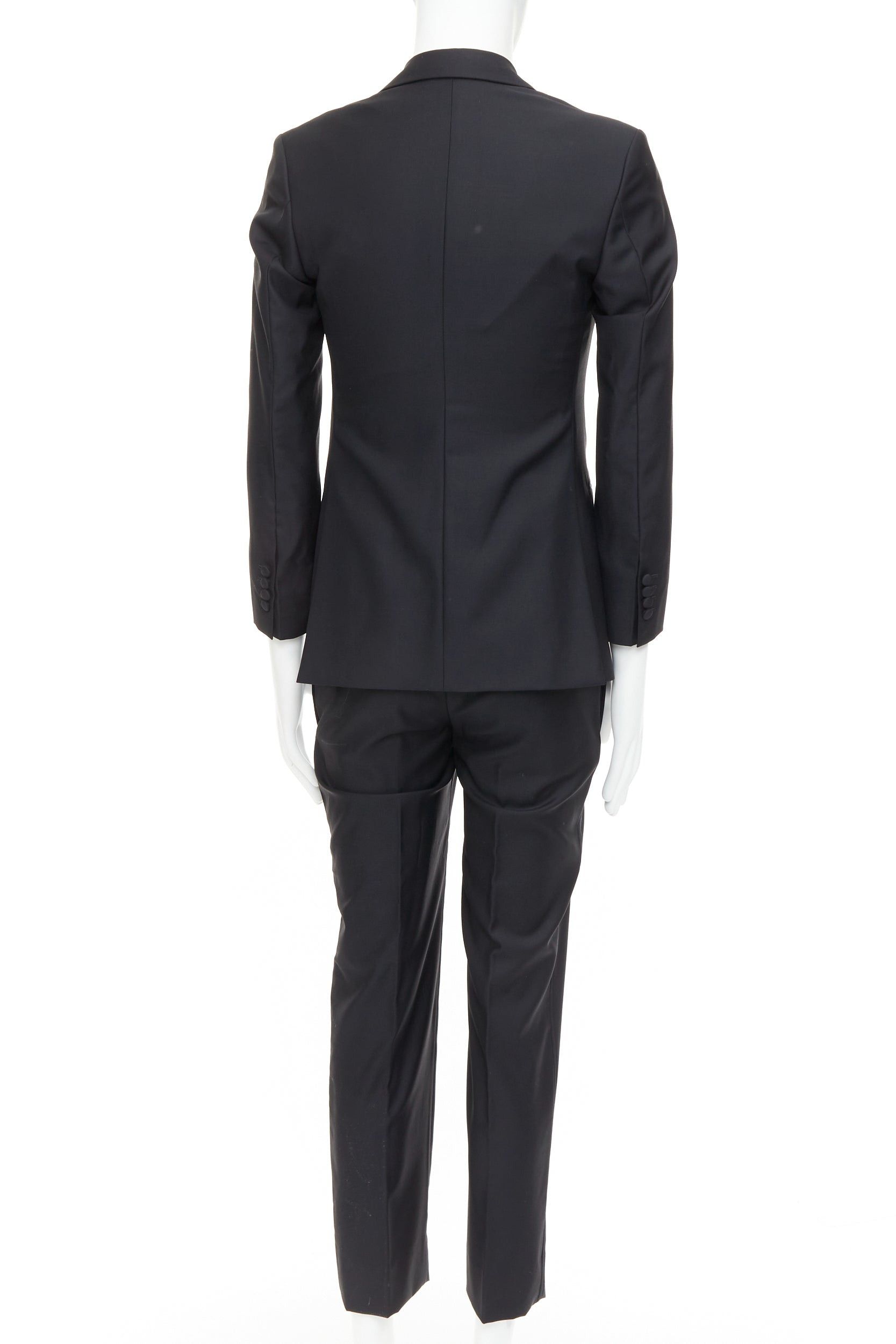 Other HAYWARD black wool mohair peak lapel double breasted tuxedo suit Sz36 XS Size 46R - 3 Thumbnail