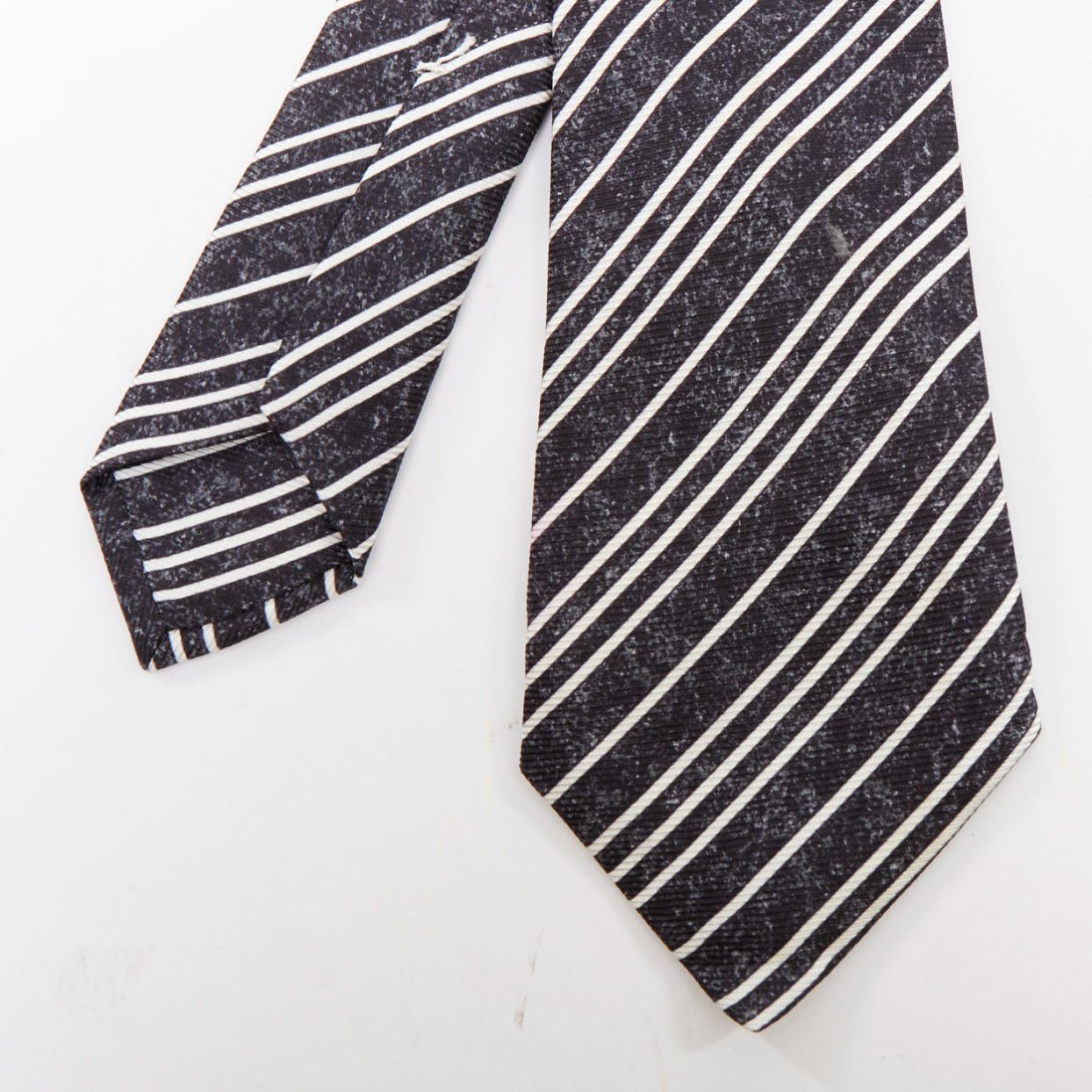 Kiton KITON NAPOLI Set of 4 100% silk blue green black white diagonal stripes dress tie Size ONE SIZE - 8 Thumbnail
