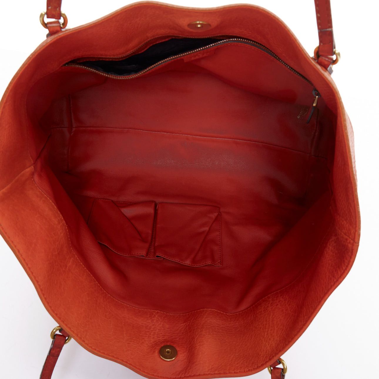 Gucci GUCCI Laidback Crafty tan calf leather scaled panel bamboo hardware tote bag Size ONE SIZE - 9 Thumbnail