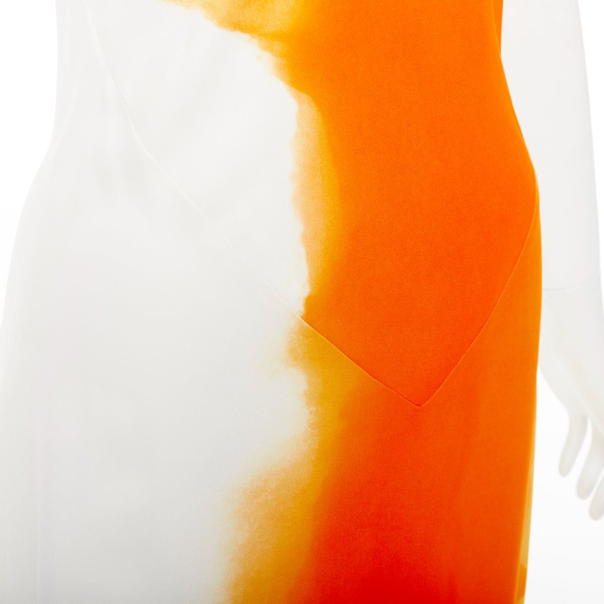 Salvatore Ferragamo FERRAGAMO Maximilian Davis 2023 Runway orange sunset silk halter dress IT38 XS Size XS / US 0-2 / IT 36-38 - 7 Thumbnail