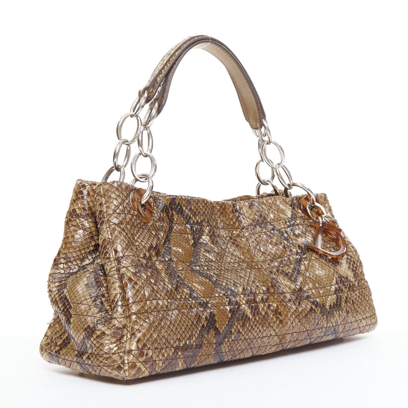 Dior DIOR Lady Dior Soft Limited Edition brown Cannage scaled leather east west bag Size ONE SIZE - 3 Thumbnail