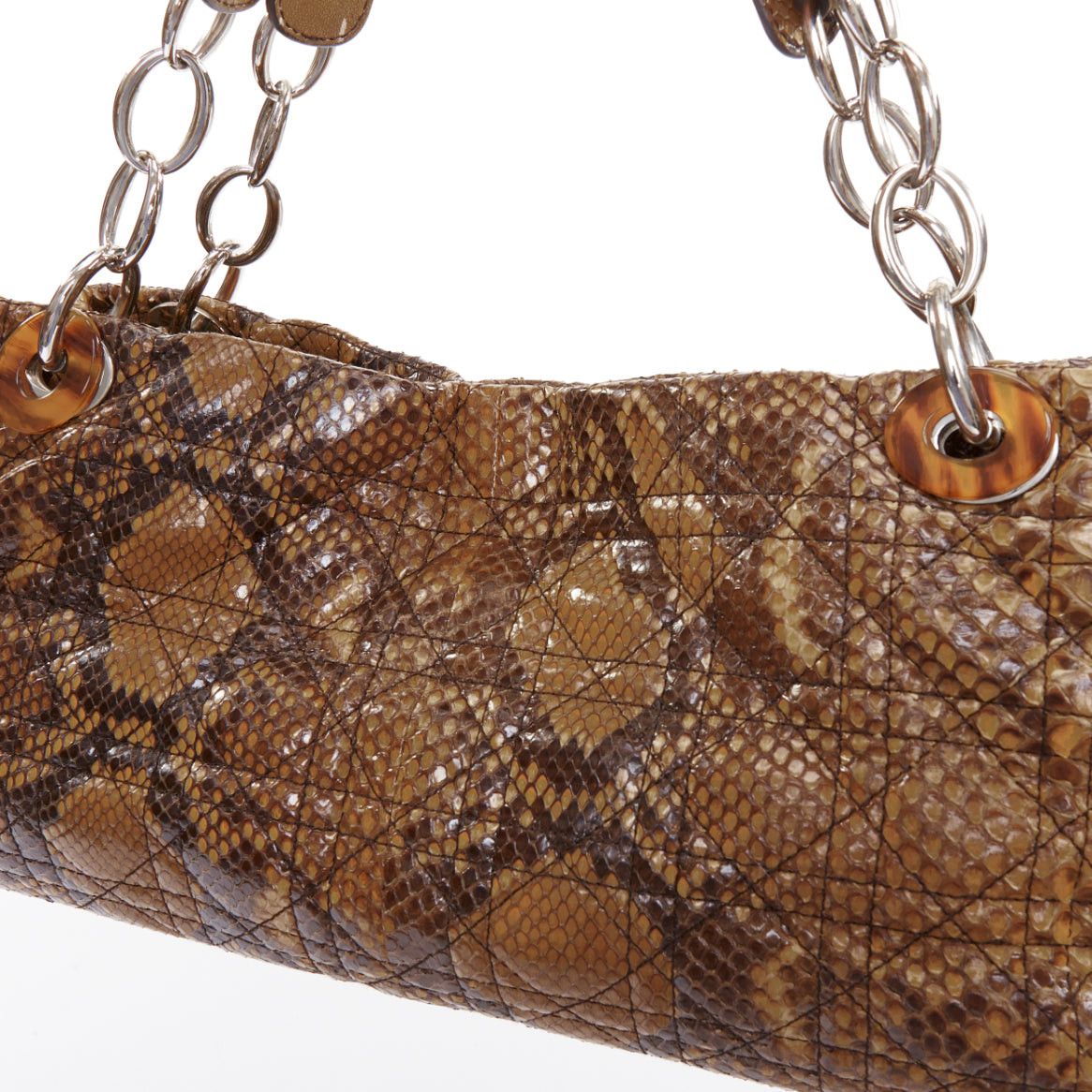 Dior DIOR Lady Dior Soft Limited Edition brown Cannage scaled leather east west bag Size ONE SIZE - 9 Thumbnail