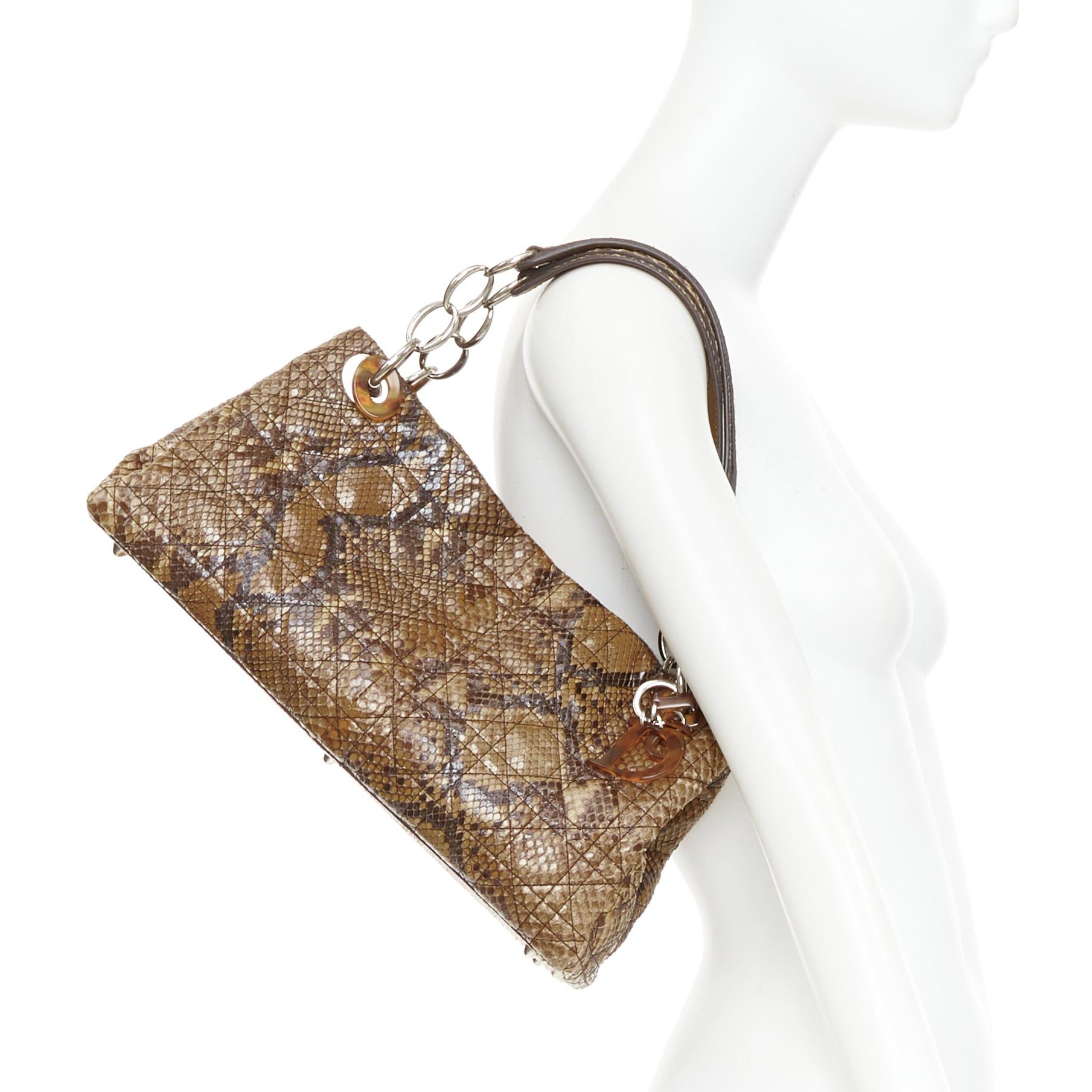 Dior DIOR Lady Dior Soft Limited Edition brown Cannage scaled leather east west bag Size ONE SIZE - 2 Thumbnail