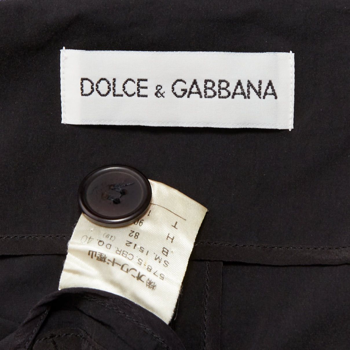 Dolce & Gabbana DOLCE GABBANA Vintage black grey cold off shoulder spaghetti button top Size S / US 4 / IT 40 - 9 Thumbnail