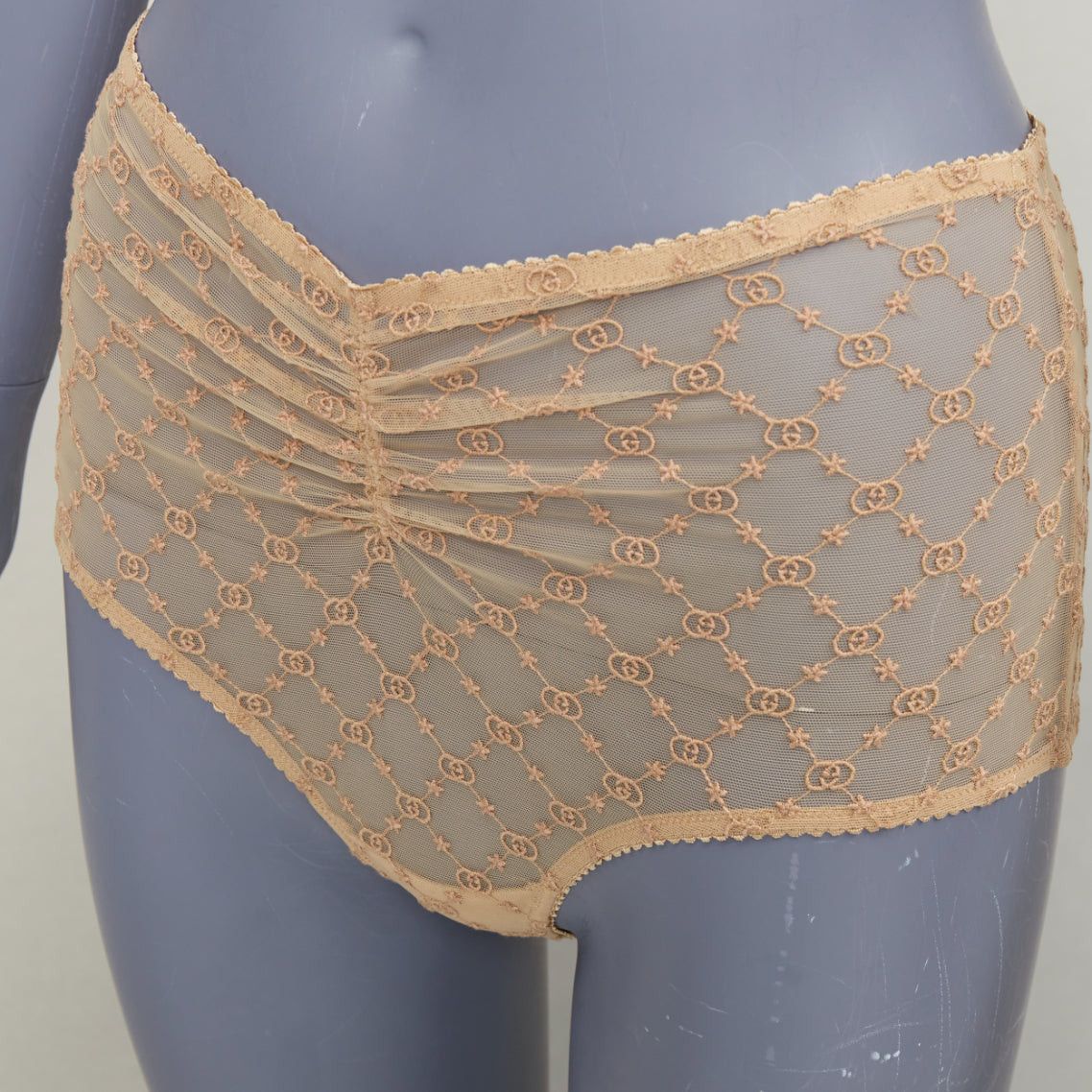 Gucci GUCCI Alessandro Michele GG Star nude monogram embroidered tulle lingerie set S Size S / US 4 / IT 40 - 7 Thumbnail