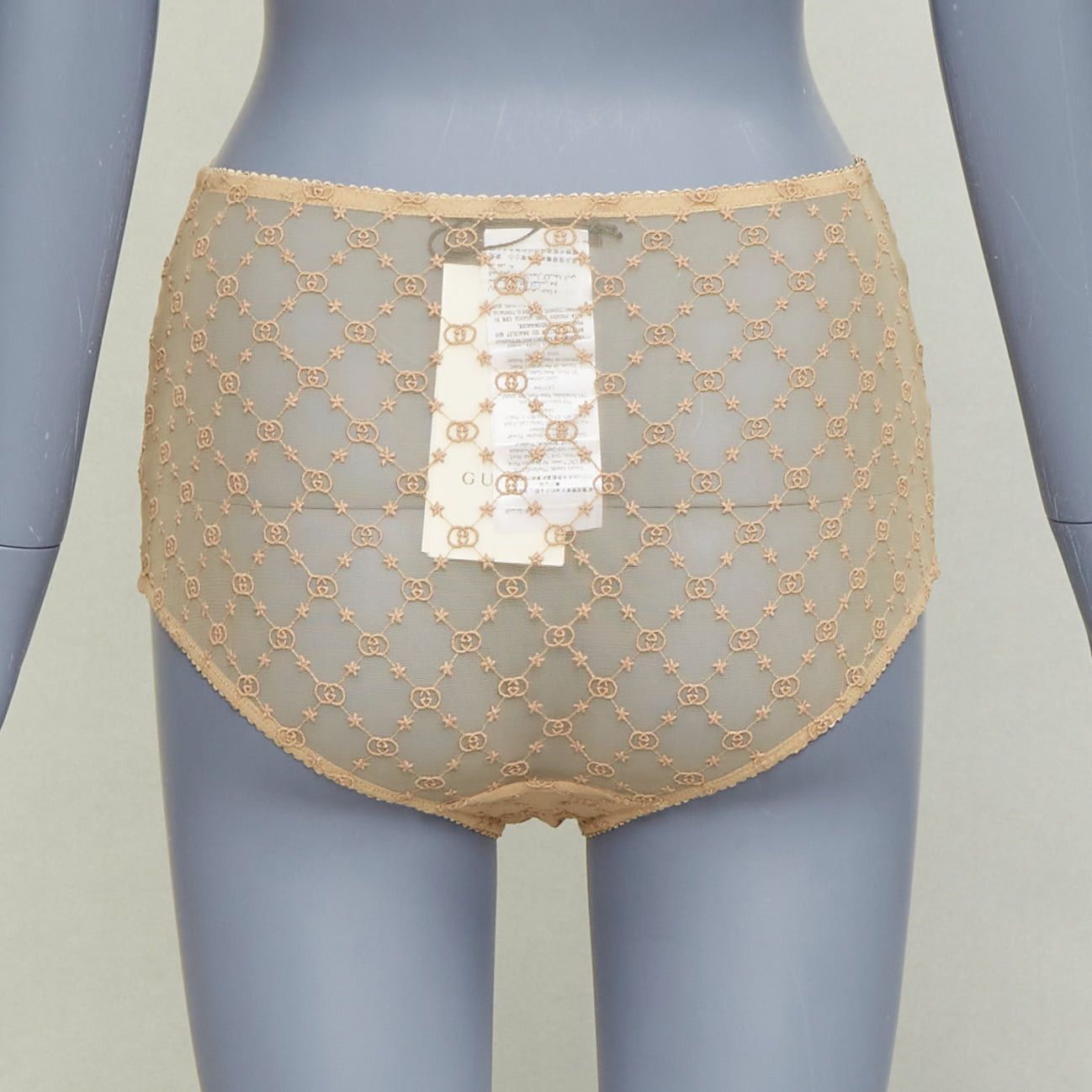 Gucci GUCCI Alessandro Michele GG Star nude monogram embroidered tulle lingerie set S Size S / US 4 / IT 40 - 9 Thumbnail