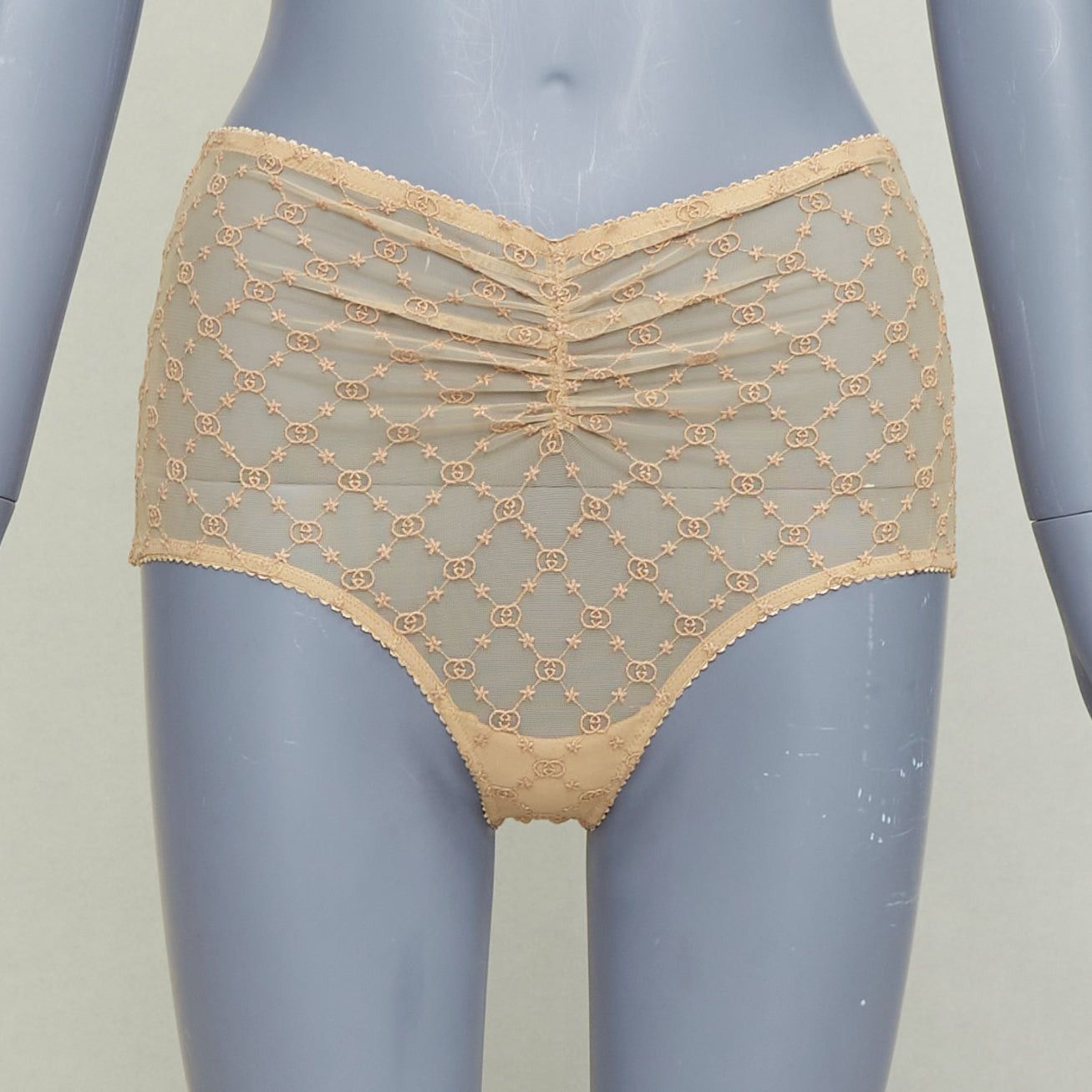 Gucci GUCCI Alessandro Michele GG Star nude monogram embroidered tulle lingerie set S Size S / US 4 / IT 40 - 8 Thumbnail