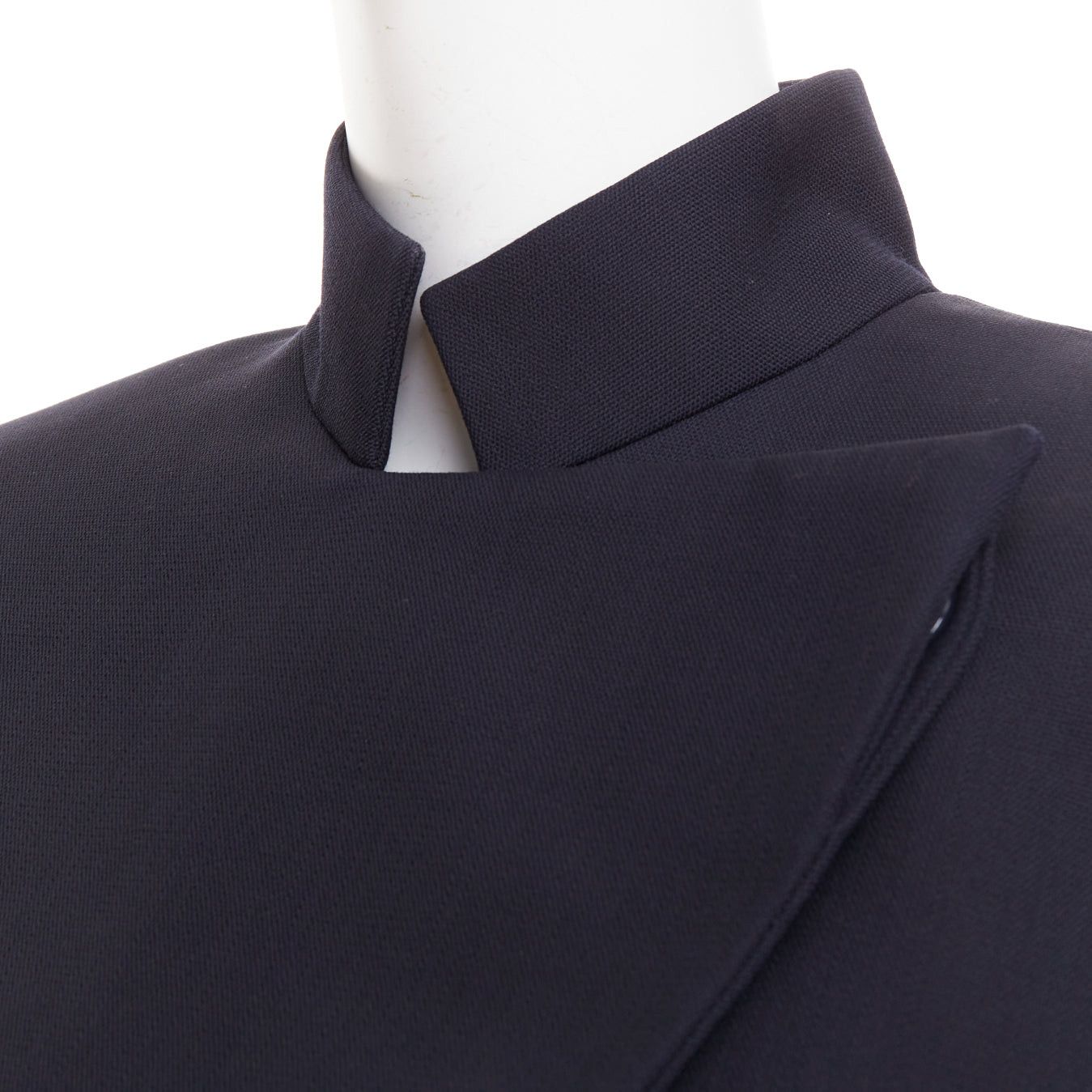 Alexandre Vauthier ALEXANDRE VAUTHIER COUTURE SS2025 Runway navy stand collar Power officer blazer Size S / US 4 / IT 40 - 2 Thumbnail